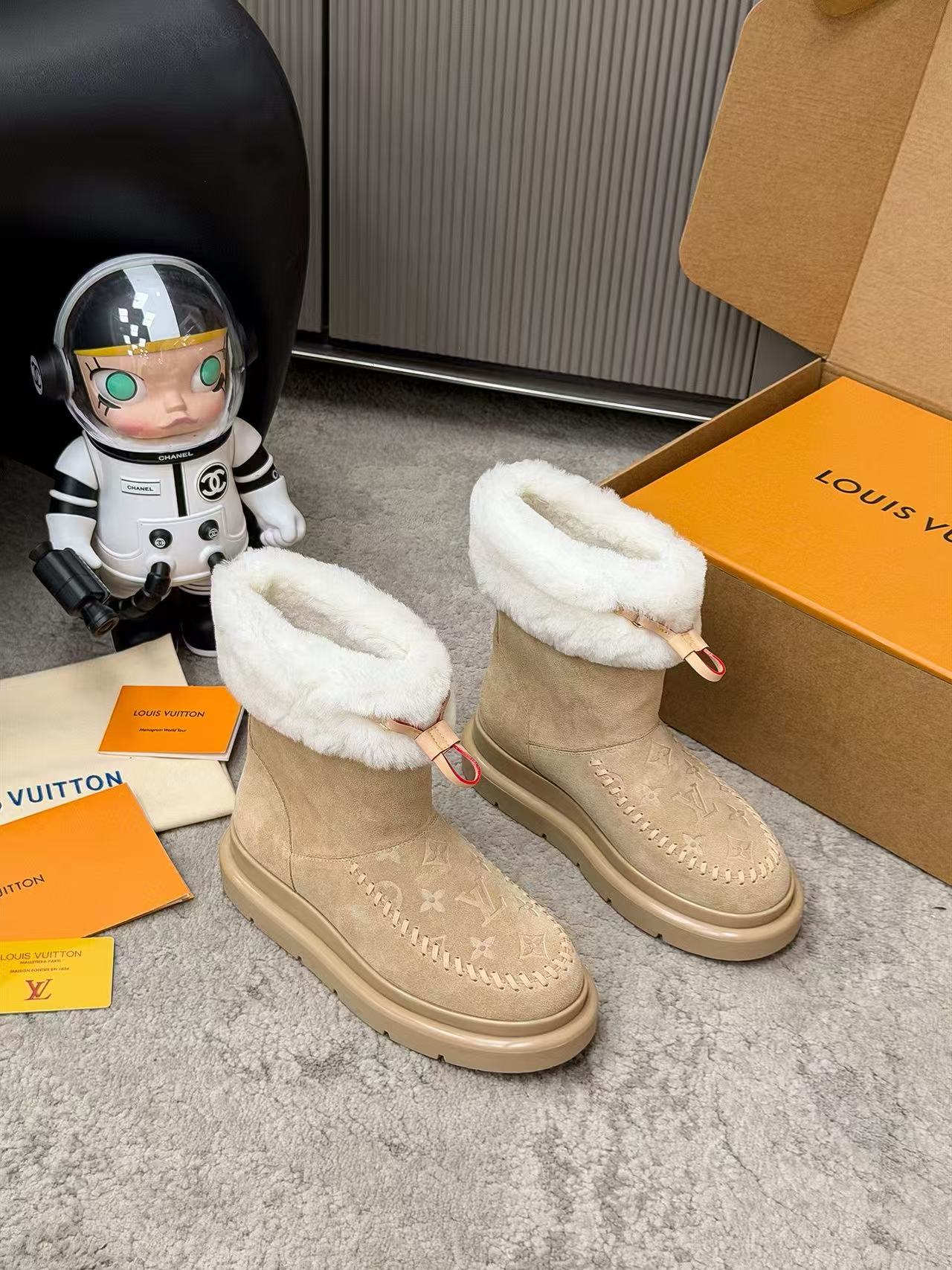 LVの高品質秋冬ウールスノーブーツ【50％割引+送料無料】