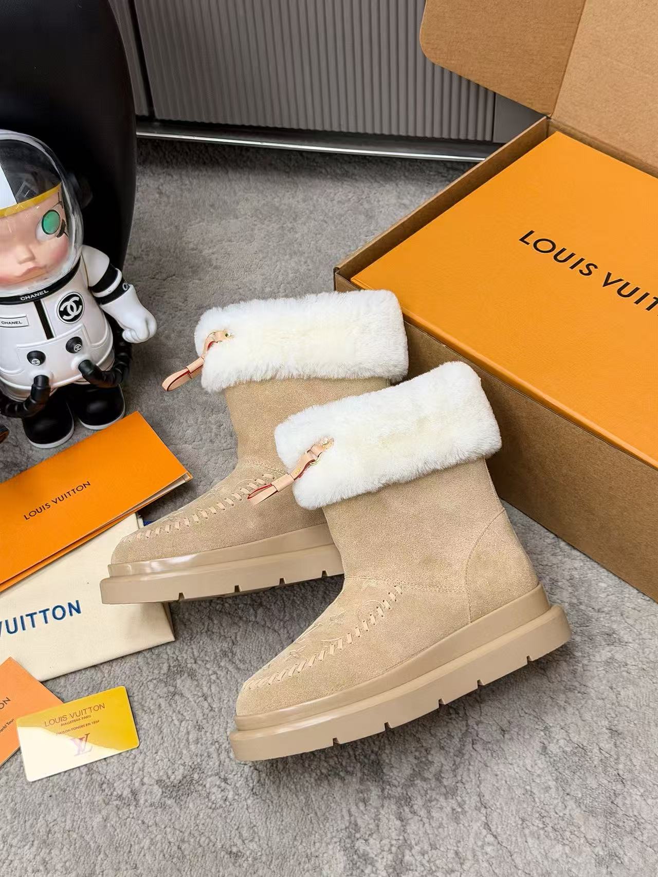LVの高品質秋冬ウールスノーブーツ【50％割引+送料無料】
