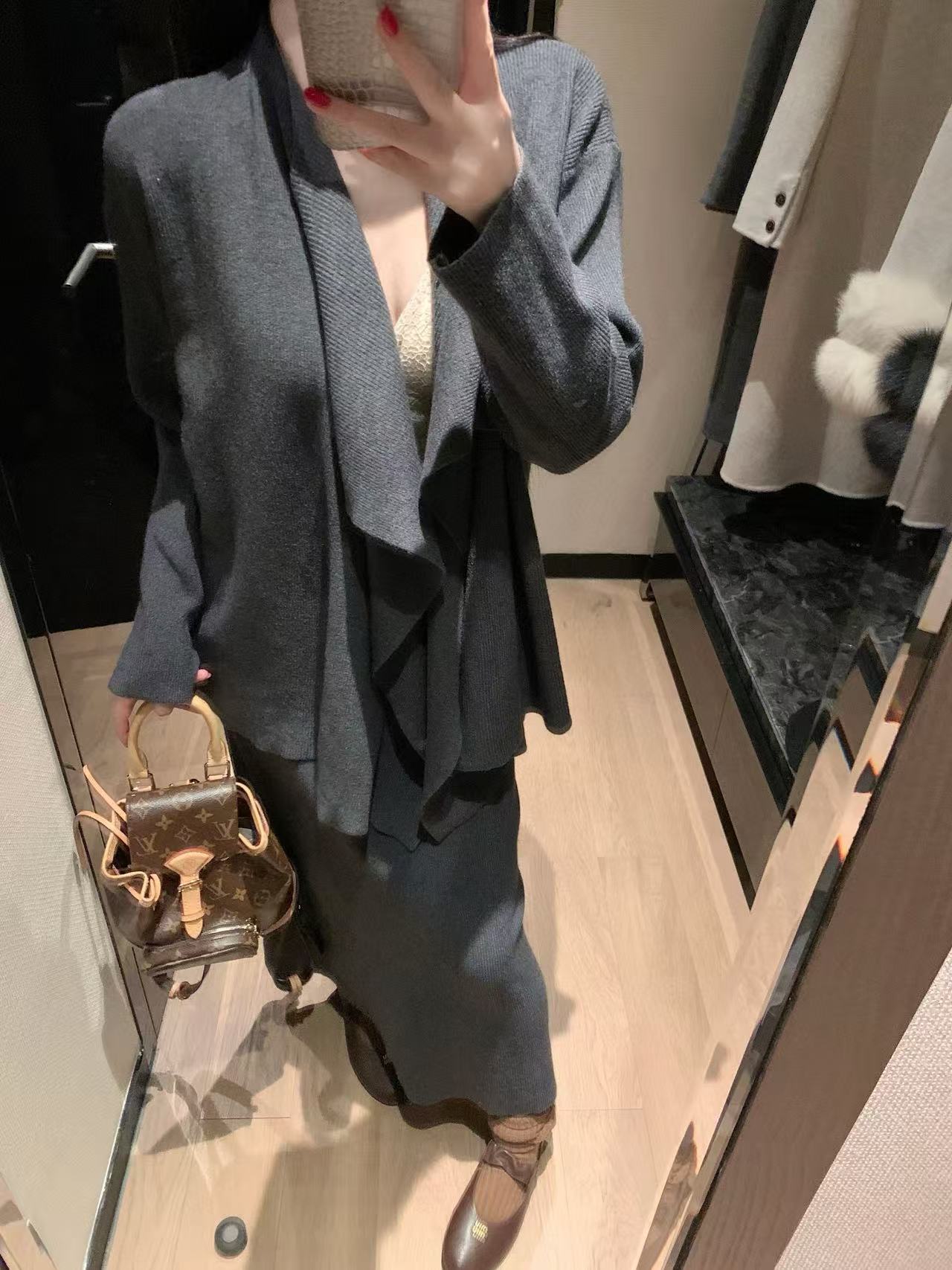 YSL ニットトップスとスカートのツーピースセット【50％割引+送料無料】