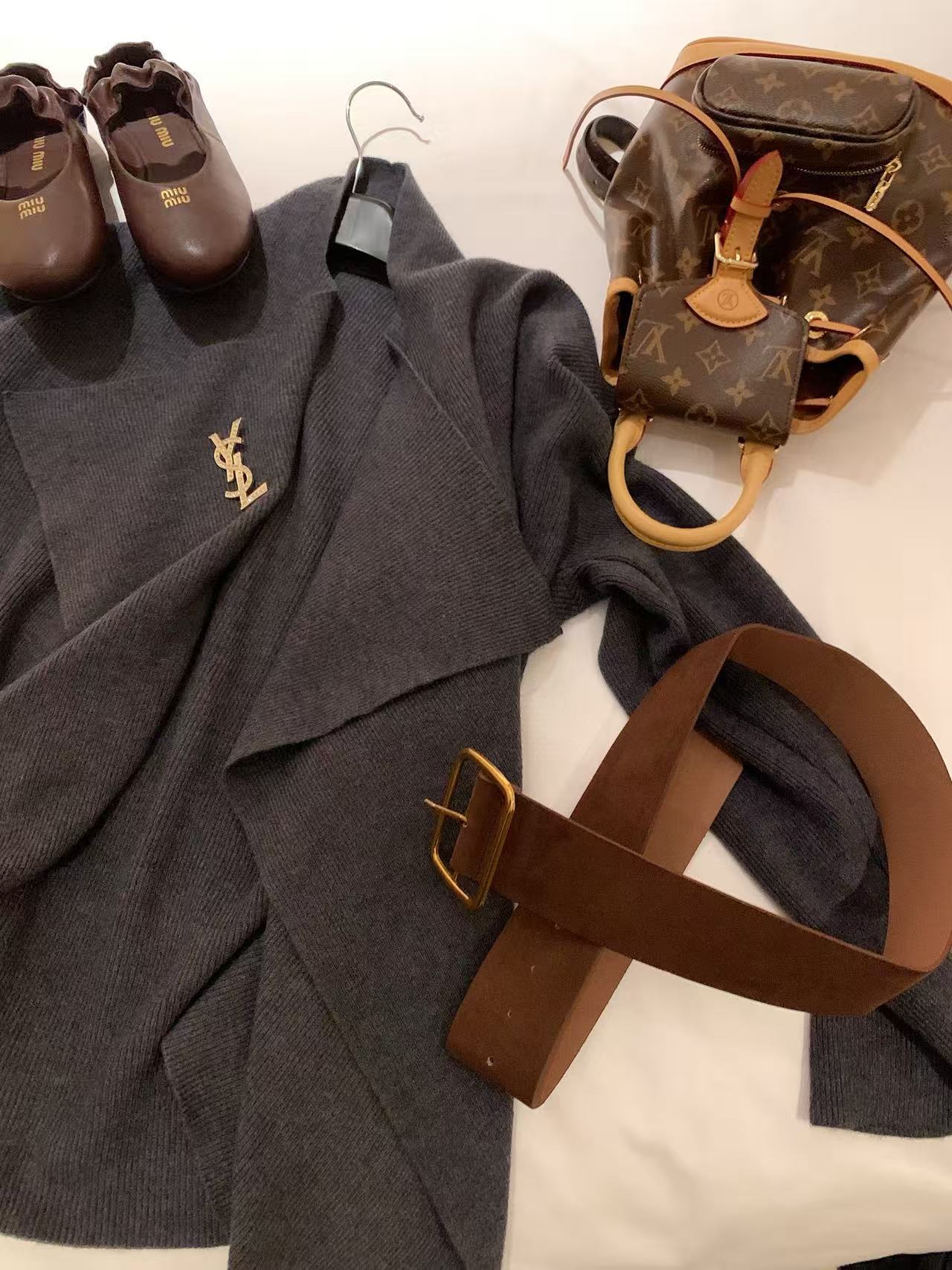 YSL ニットトップスとスカートのツーピースセット【50％割引+送料無料】