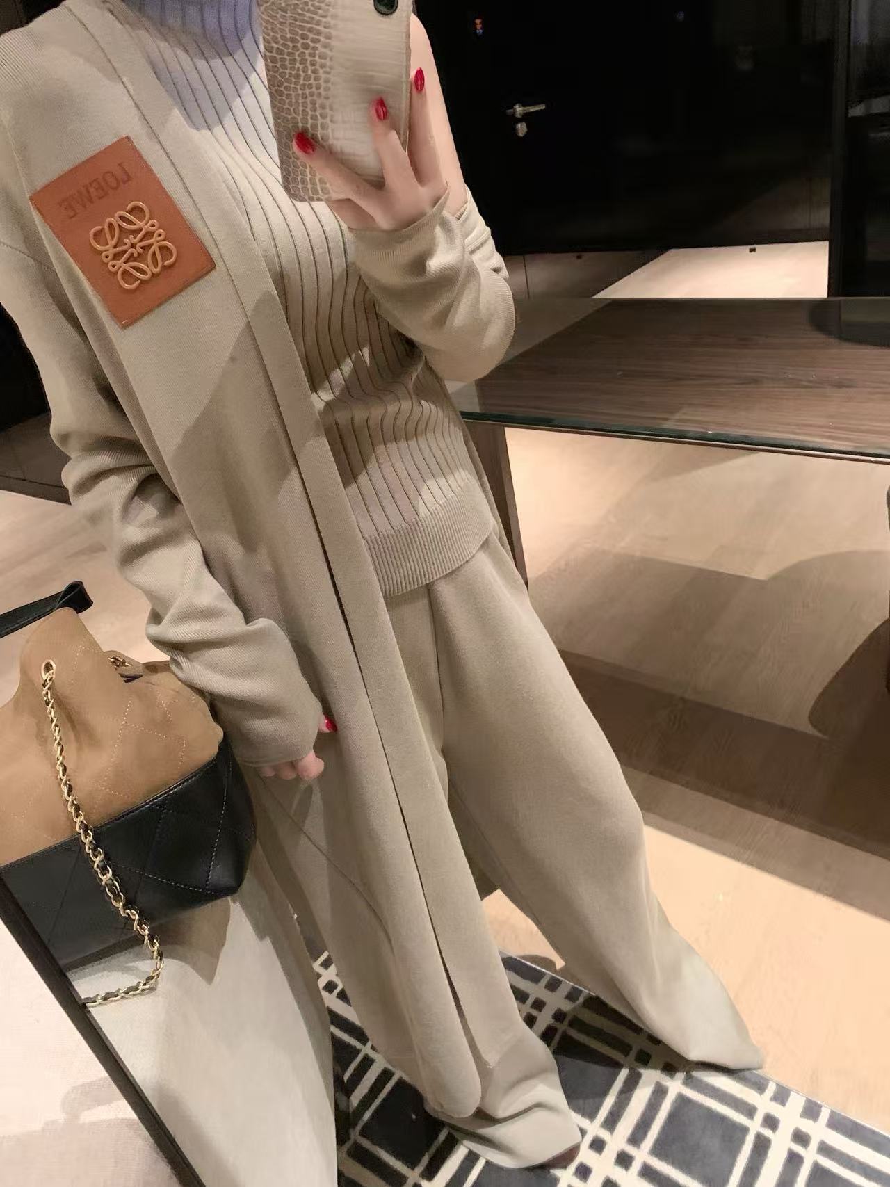 L0WEW ニットベスト + パンツ + ジャケット 3点セット【50％割引+送料無料】