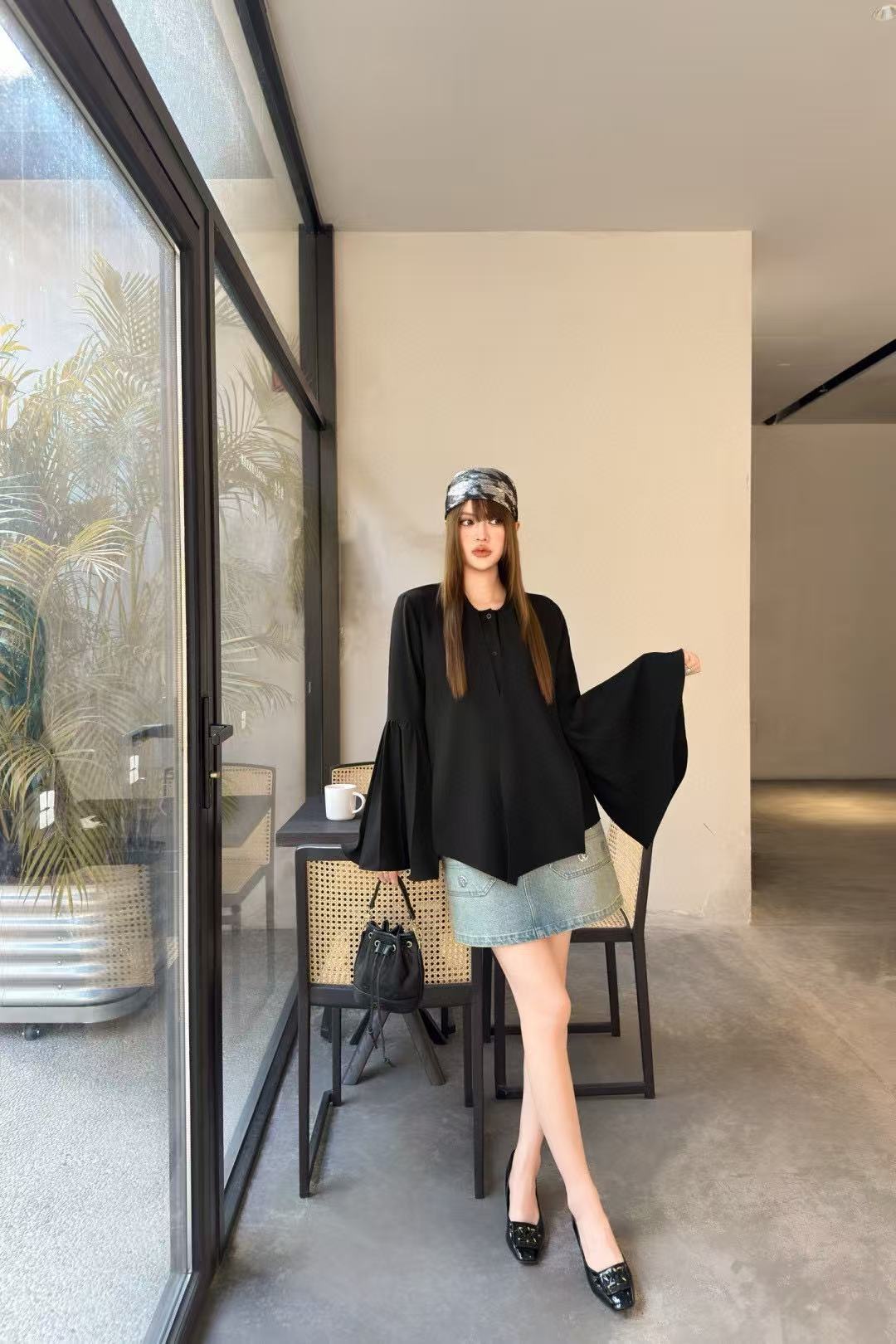 LVベルスリーブシャツ【50％割引+送料無料】