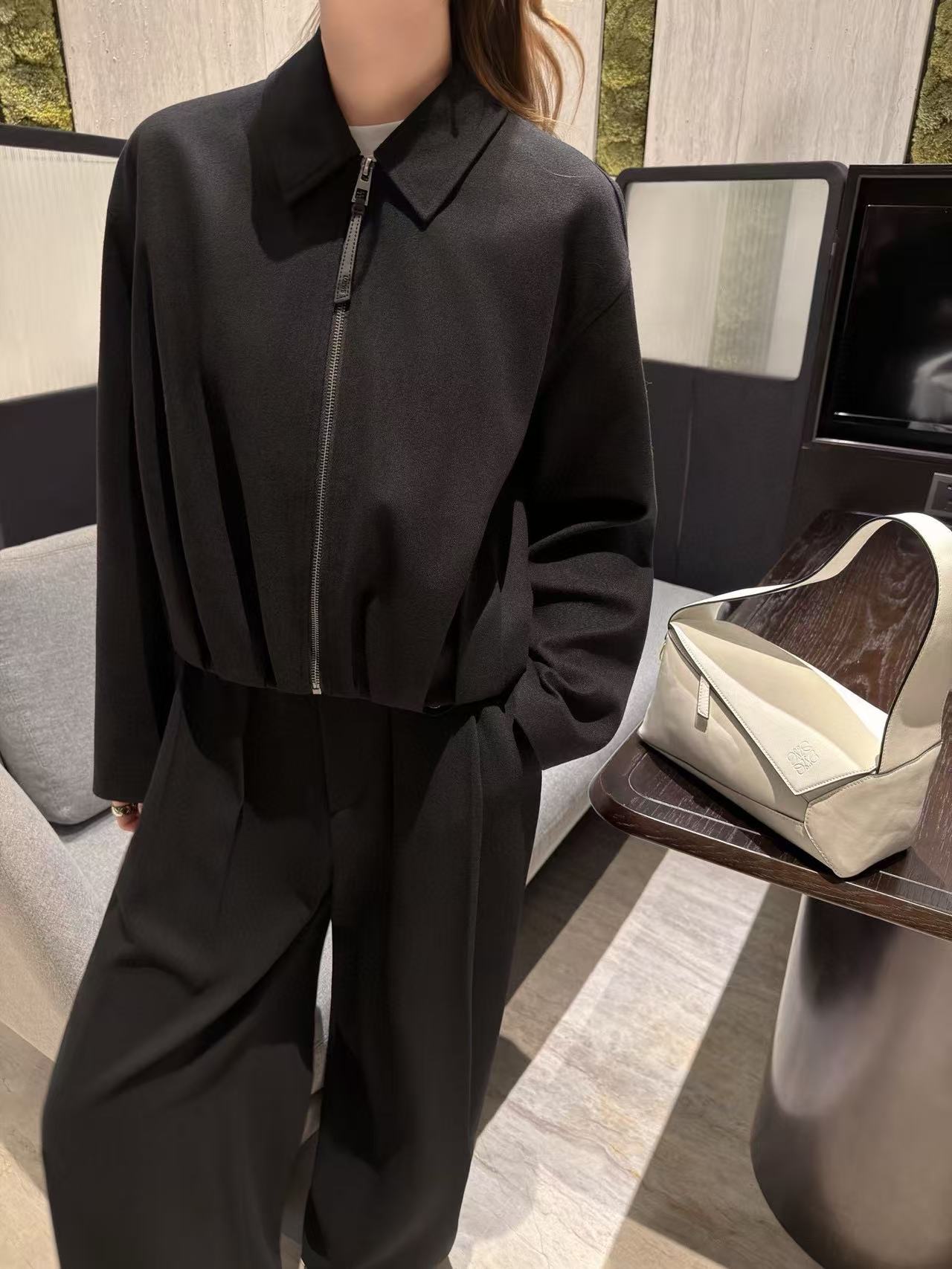 L0WEW襟付きジャケット+パンツ ツーピースセット【50％割引+送料無料】