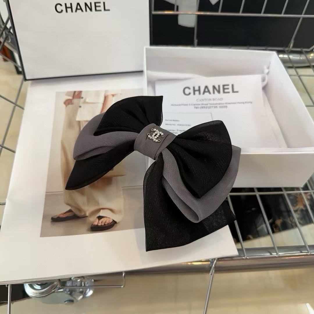 CHANE1 ダブルC ボウ ヘアクリップ【50％割引+送料無料】