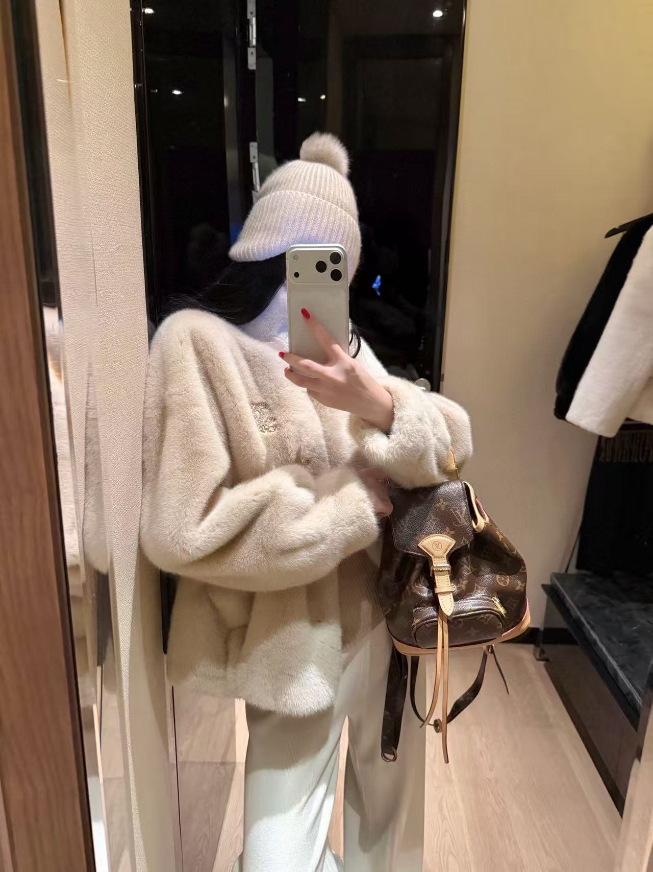 CHANE1 ダブルC ファージャケット【50％割引+送料無料】