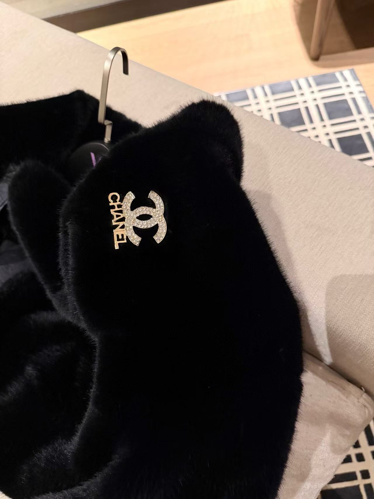 CHANE1 ダブルC ファージャケット【50％割引+送料無料】