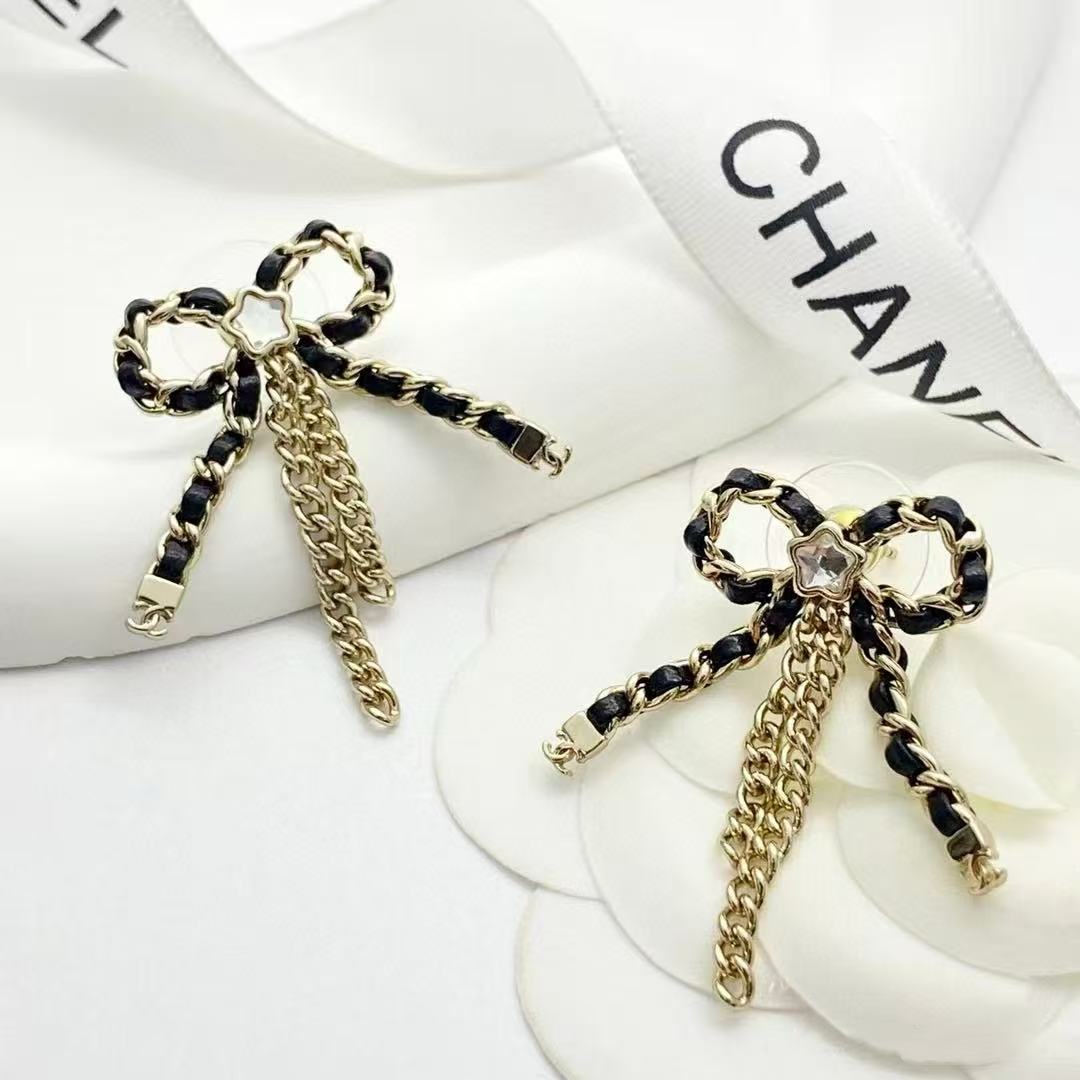 CHANE1 タッセルボウイヤリング【50％割引+送料無料】