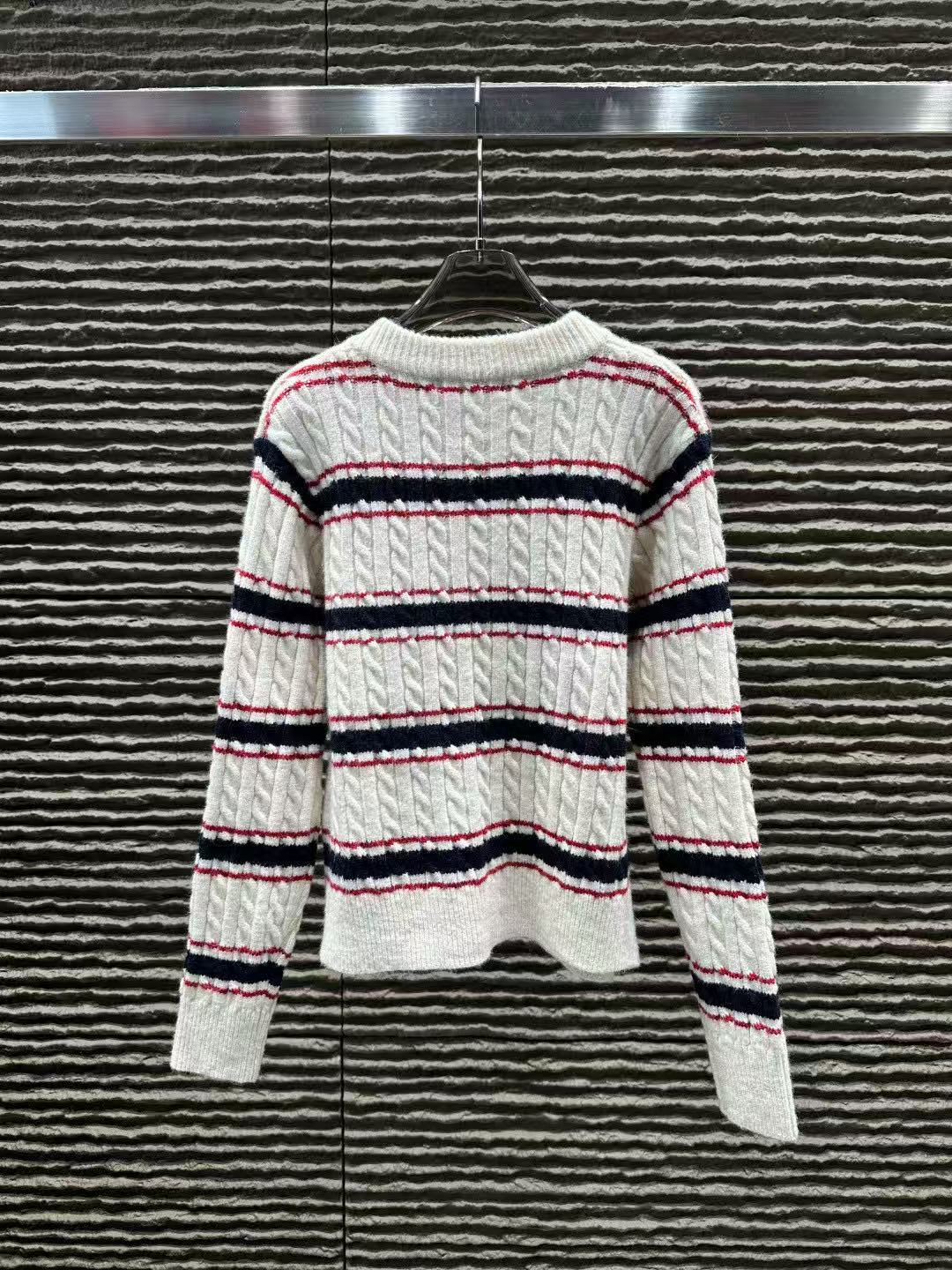 M1UM1U カラーブロックウールカーディガン【50％割引+送料無料】