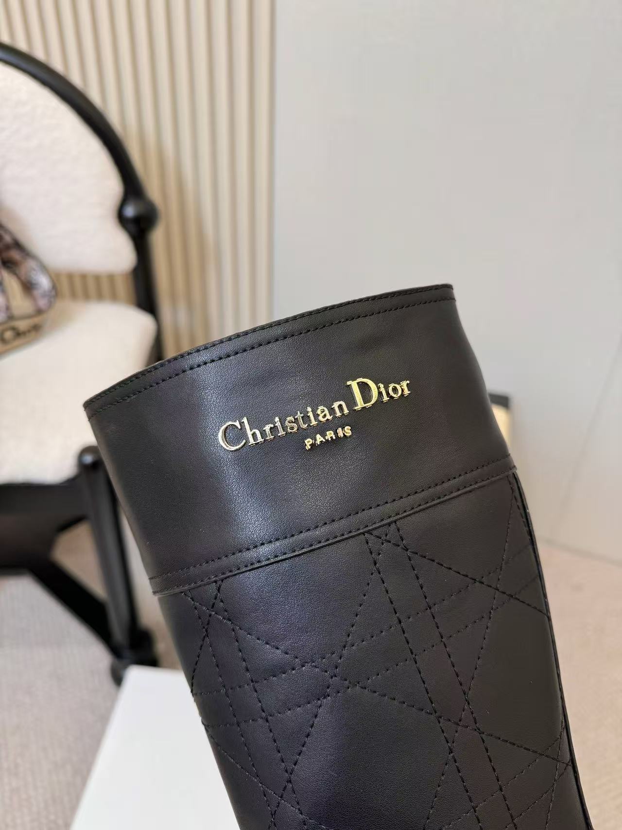 DIOR 高品質レターレザー ハイブーツ【50％割引+送料無料】