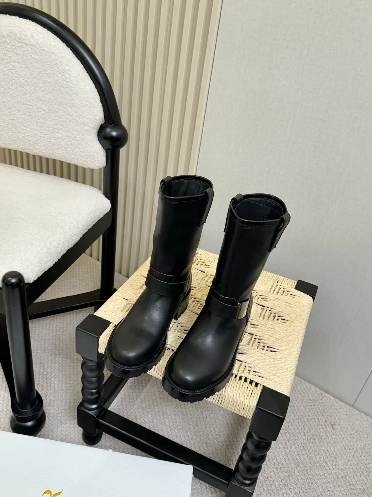 DIOR 高品質シンプル牛革アンクルブーツ【50％割引+送料無料】