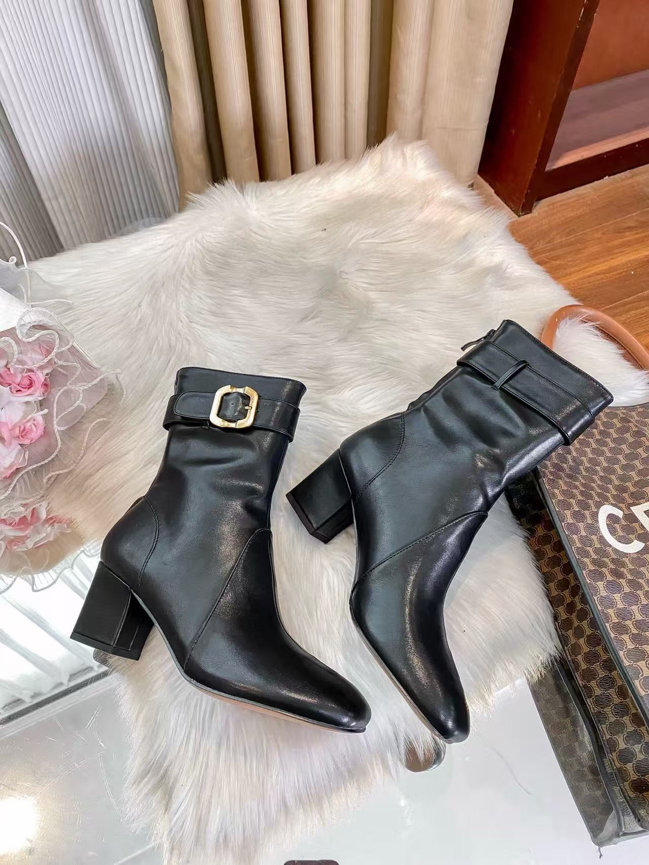 M1UM1U シンプルレザーアンクルブーツ【50％割引+送料無料】