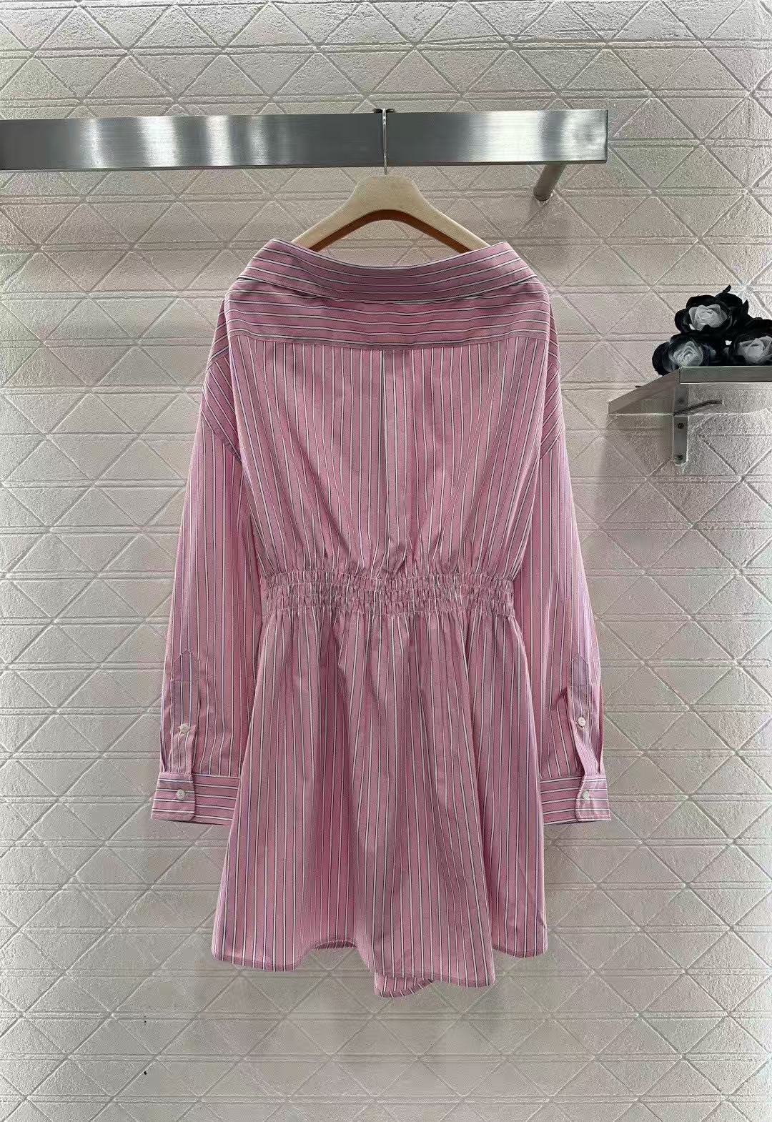 M1UM1U ストライプシャツ【50％割引+送料無料】