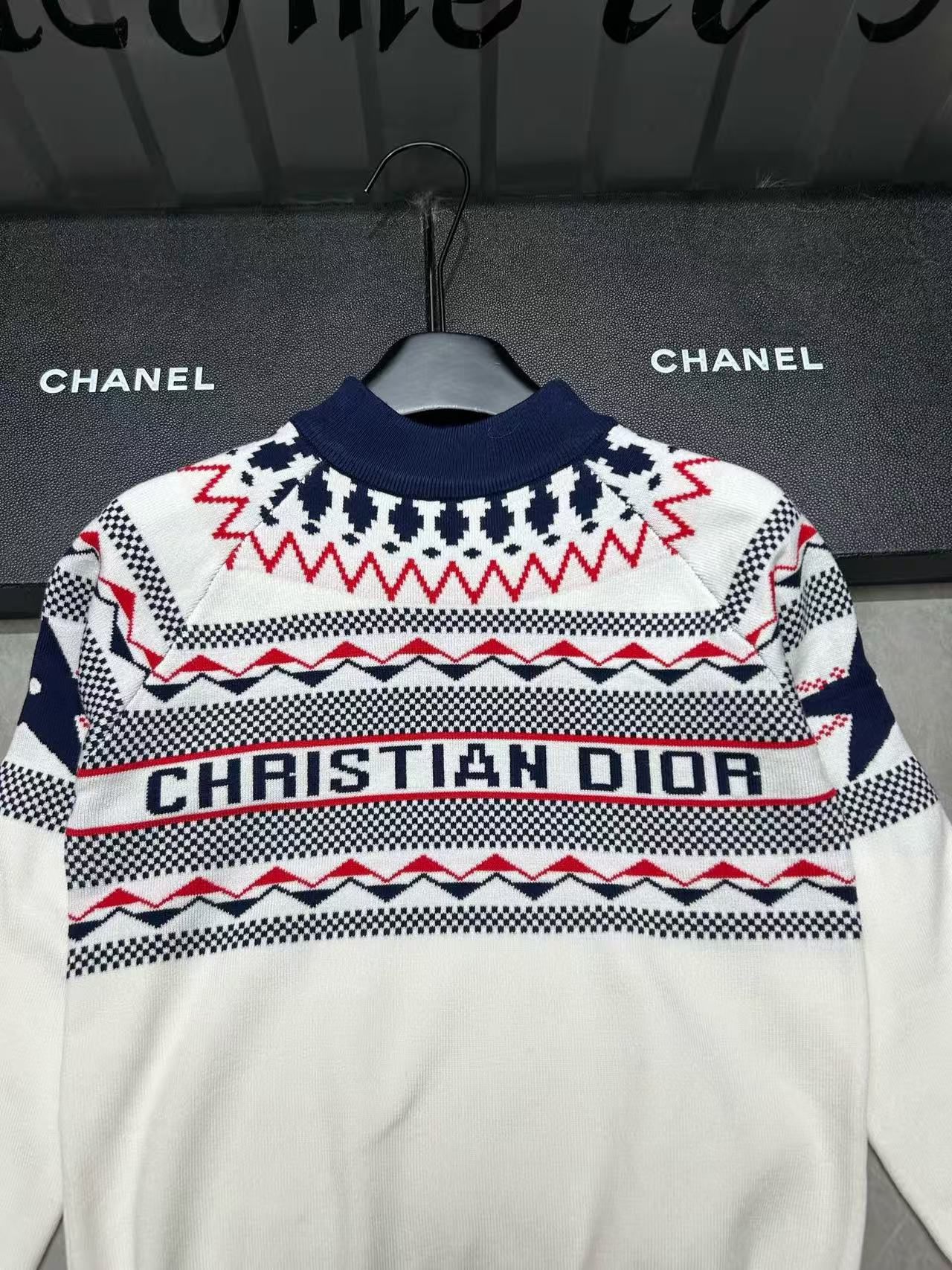 DIOR プリント レター ウール セーター【50％割引+送料無料】