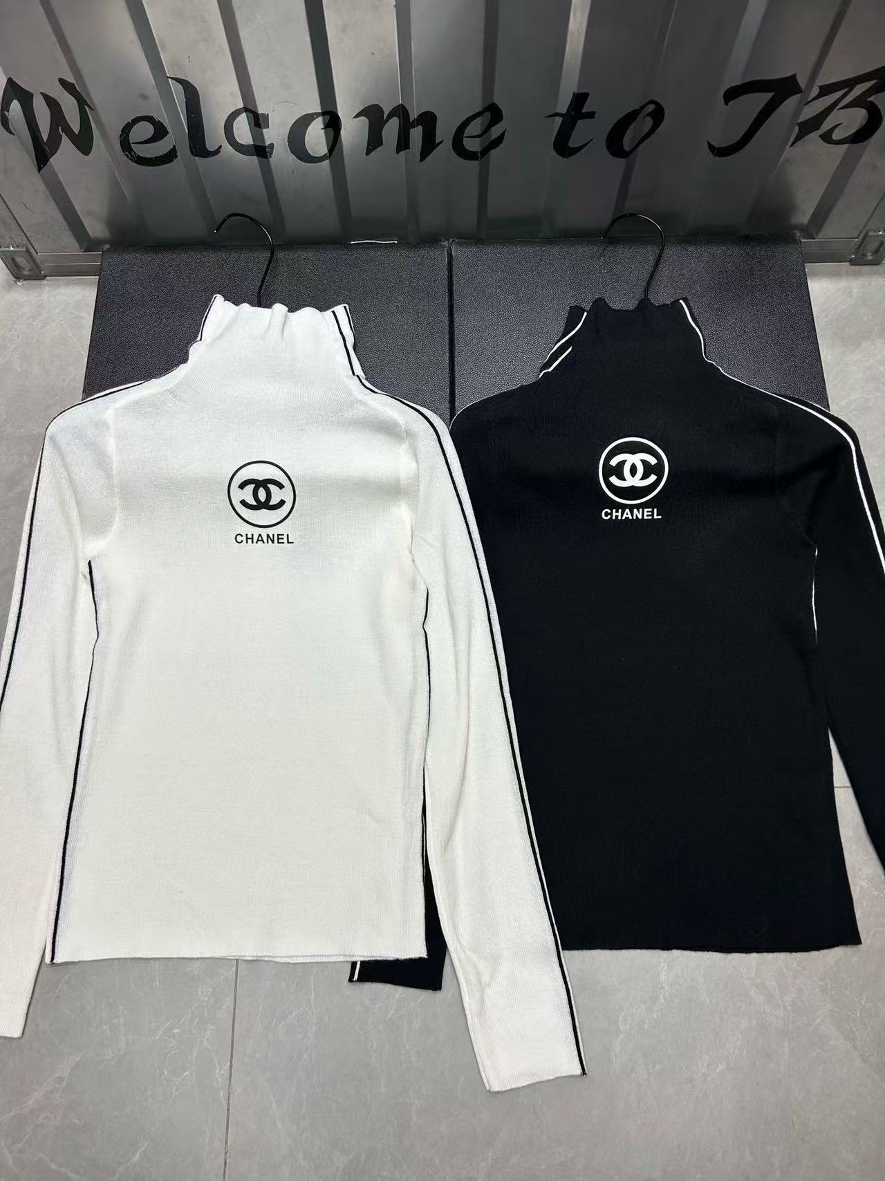 CHANE1 タートルネック ダブルC セーター【50％割引+送料無料】