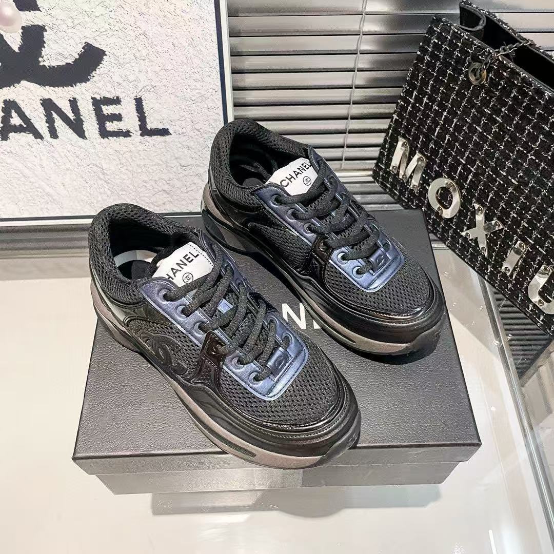 CHANE1 ダブルC カラーブロック カジュアルシューズ【50％割引+送料無料】