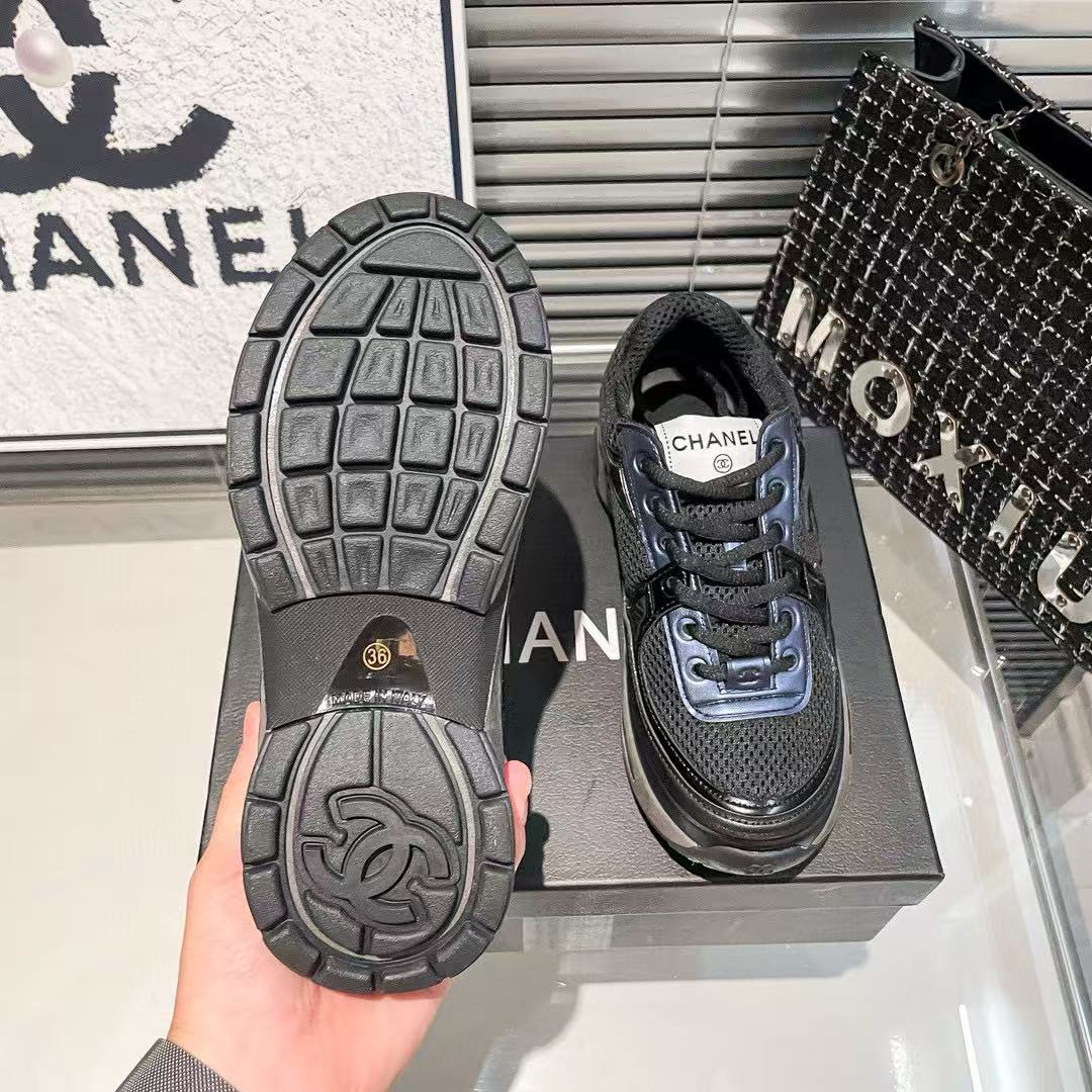 CHANE1 ダブルC カラーブロック カジュアルシューズ【50％割引+送料無料】