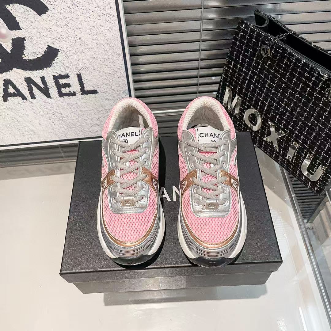 CHANE1 ダブルC カラーブロック カジュアルシューズ【50％割引+送料無料】