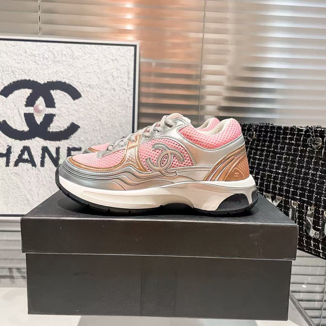 CHANE1 ダブルC カラーブロック カジュアルシューズ【50％割引+送料無料】