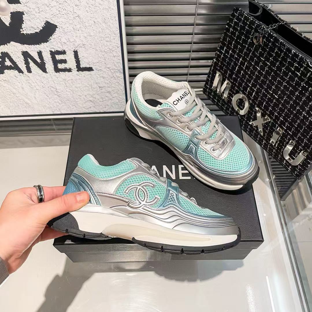 CHANE1 ダブルC カラーブロック カジュアルシューズ【50％割引+送料無料】