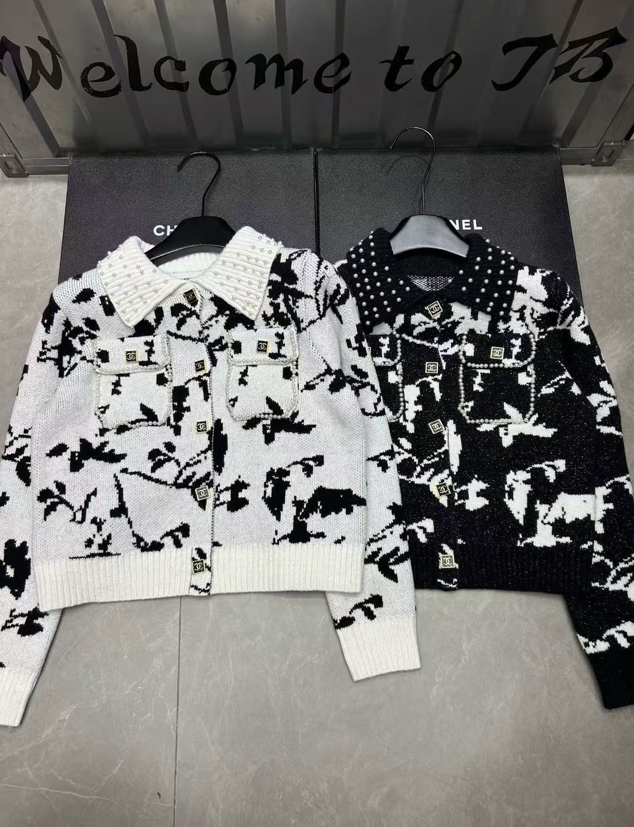 CHANE1 パールポケットウールカーディガン【50％割引+送料無料】