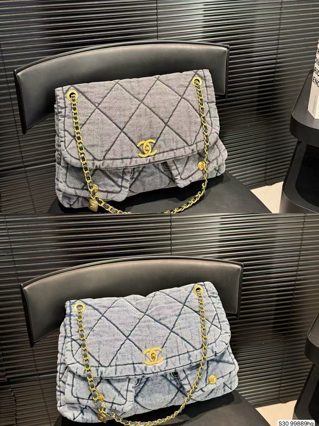 CHANE1 チェーンデニムバッグ【50％割引+送料無料】