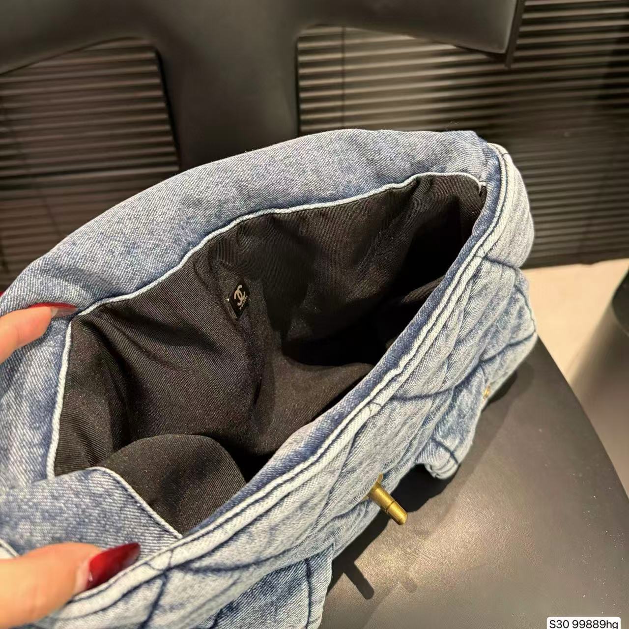 CHANE1 チェーンデニムバッグ【50％割引+送料無料】