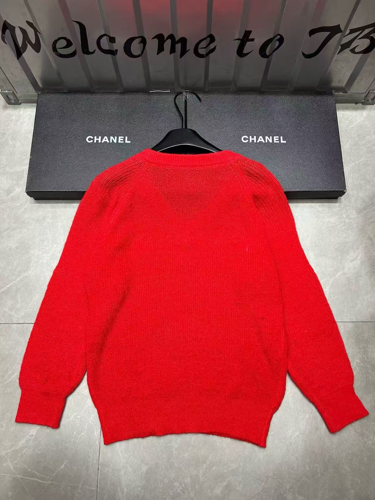 CHANE 1VネックダブルCウールセーター【50％割引+送料無料】