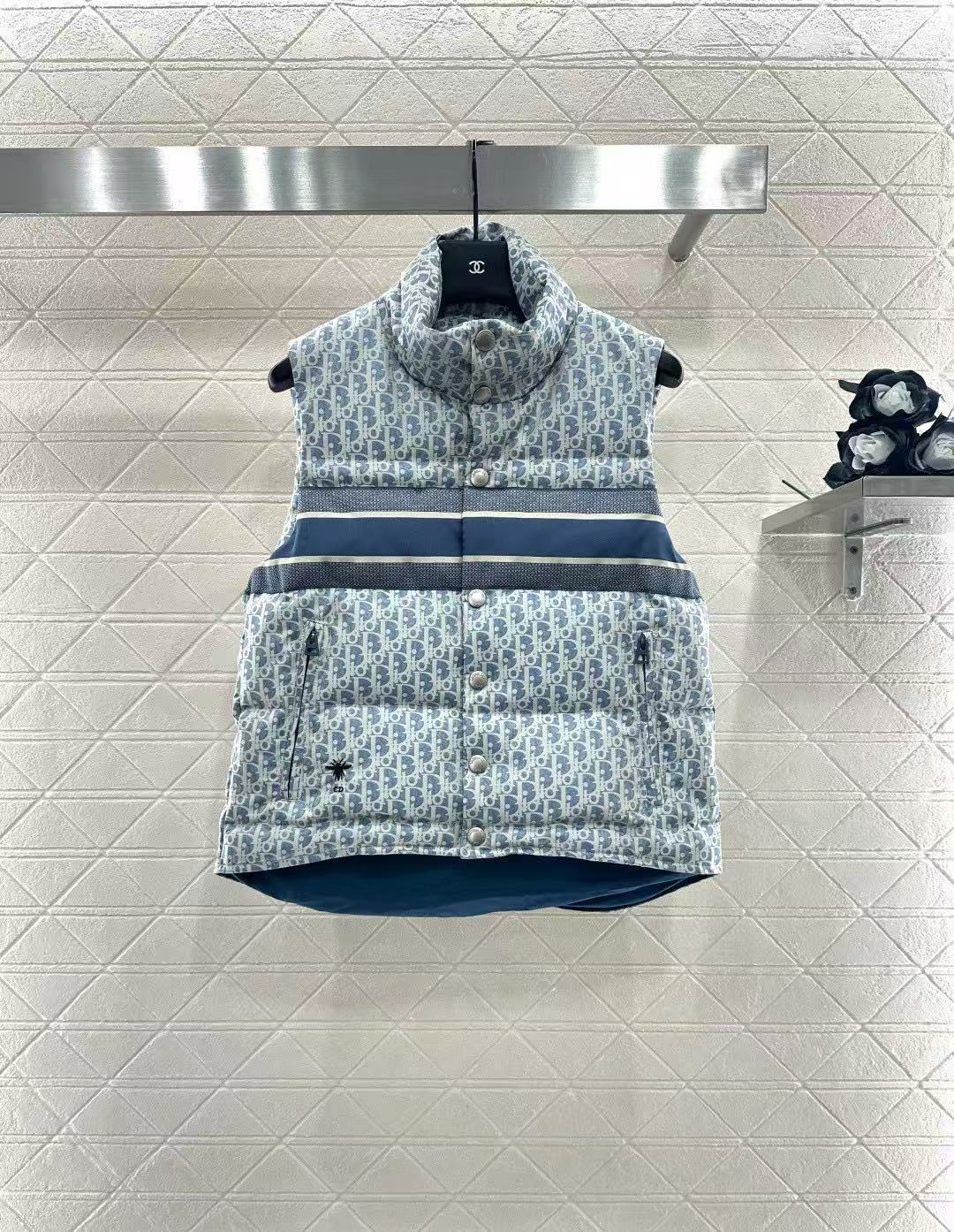 DIOR ジャカード ダウンベスト【50％割引+送料無料】