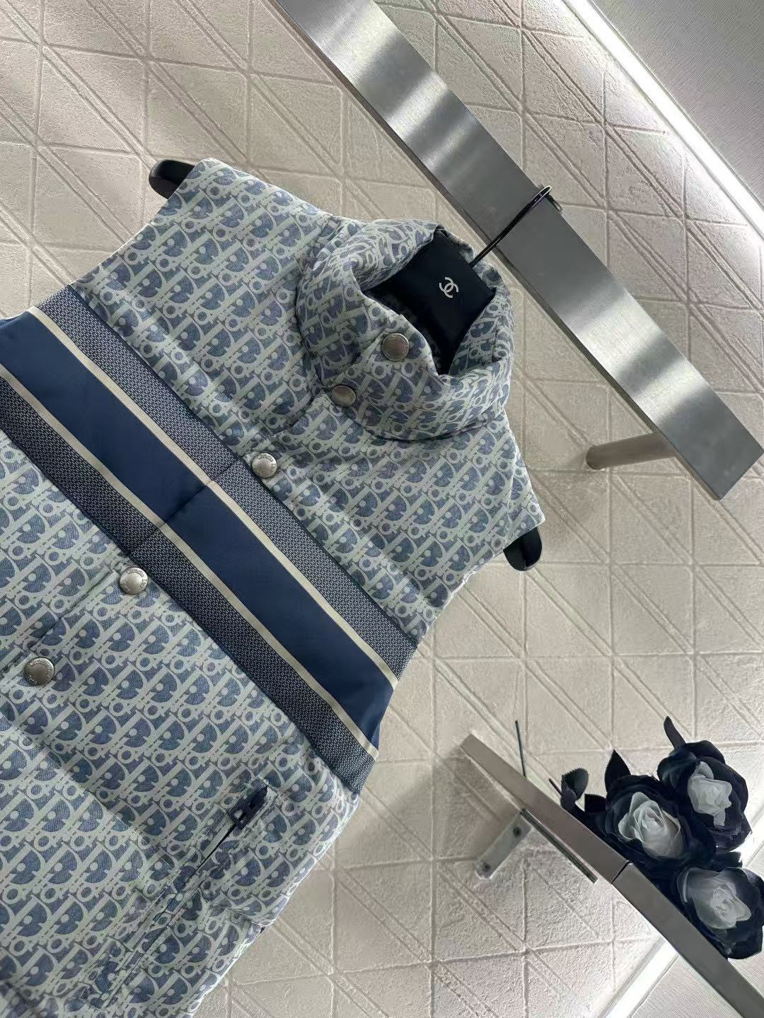 DIOR ジャカード ダウンベスト【50％割引+送料無料】