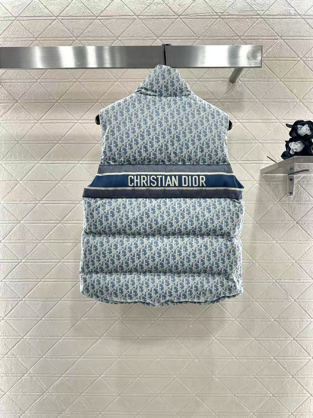DIOR ジャカード ダウンベスト【50％割引+送料無料】