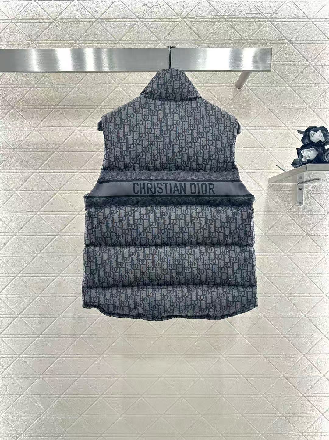 DIOR ジャカード ダウンベスト【50％割引+送料無料】