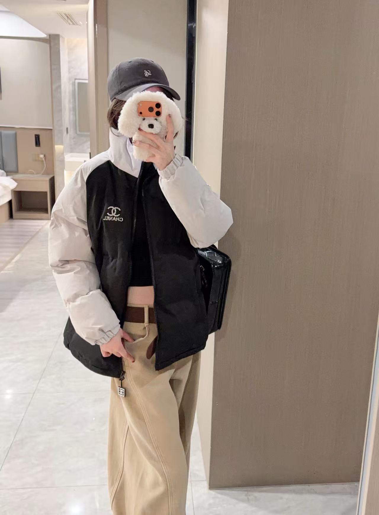 CHANE1 ブラック＆ホワイト ダブルC シックンドジャケット【50％割引+送料無料】