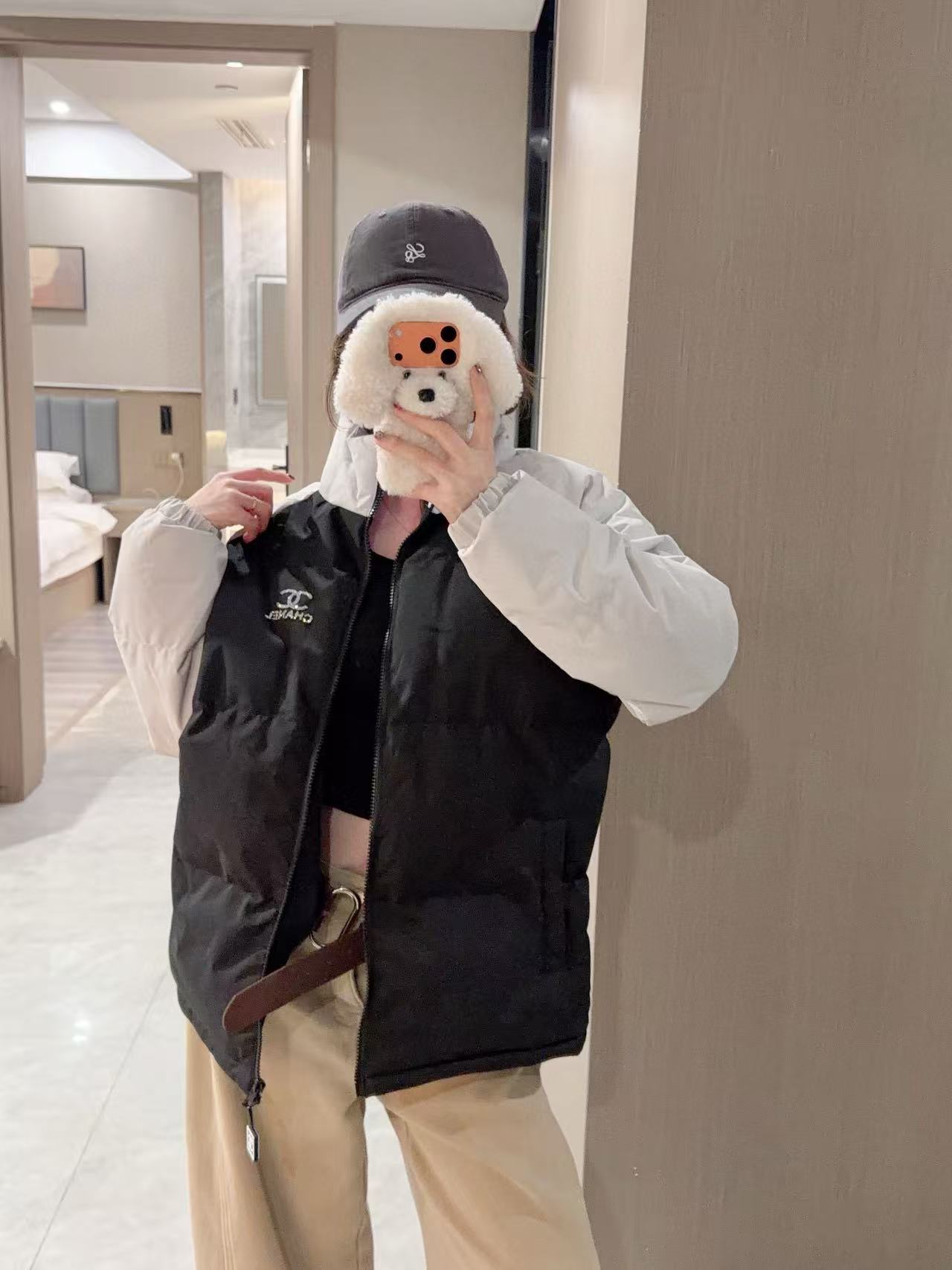 CHANE1 ブラック＆ホワイト ダブルC シックンドジャケット【50％割引+送料無料】