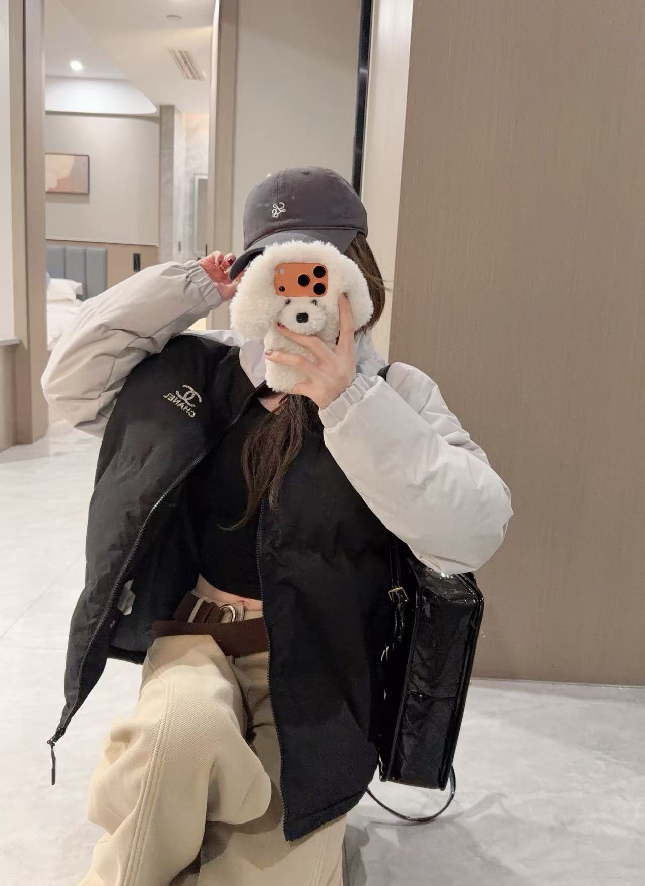 CHANE1 ブラック＆ホワイト ダブルC シックンドジャケット【50％割引+送料無料】