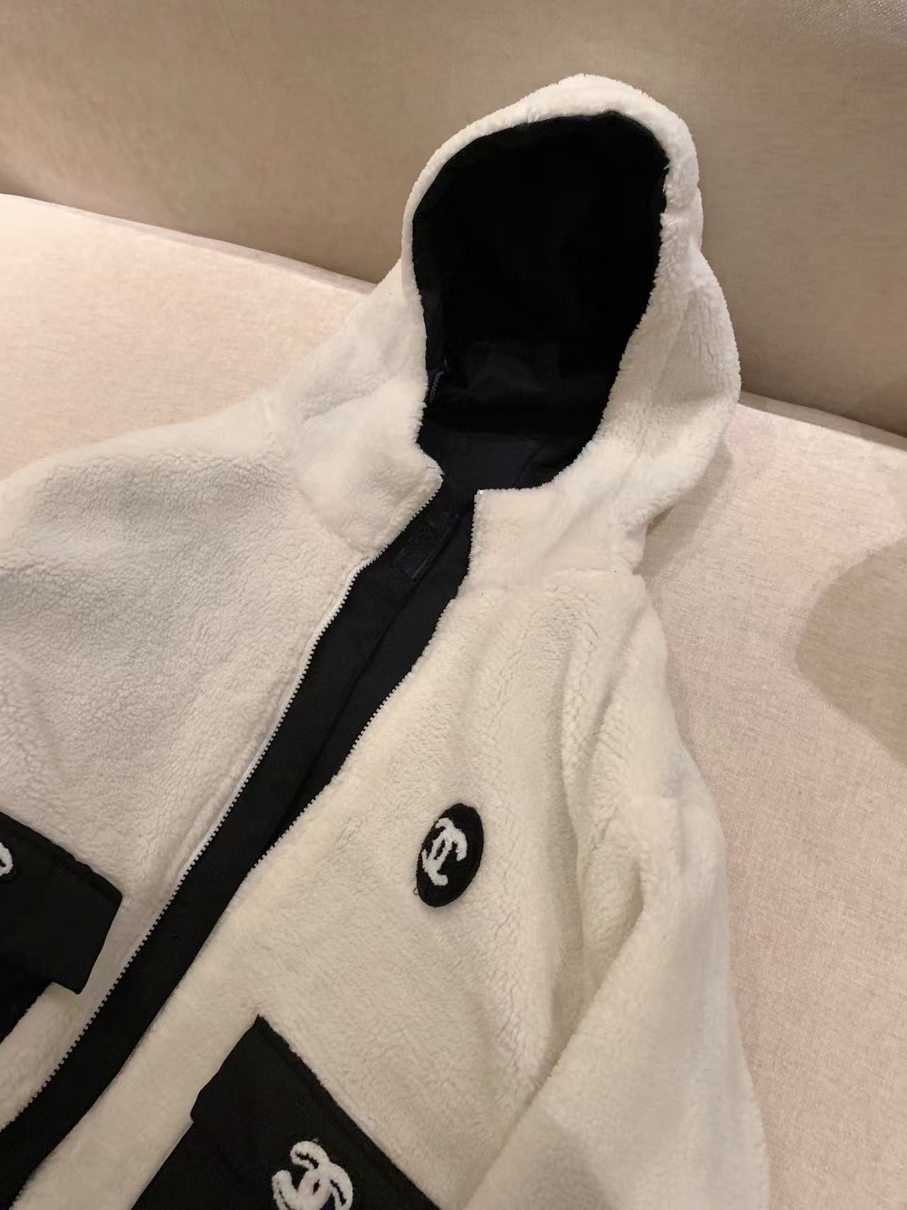 CHANE1 ツーポケット フード付きシェルパコート【50％割引+送料無料】