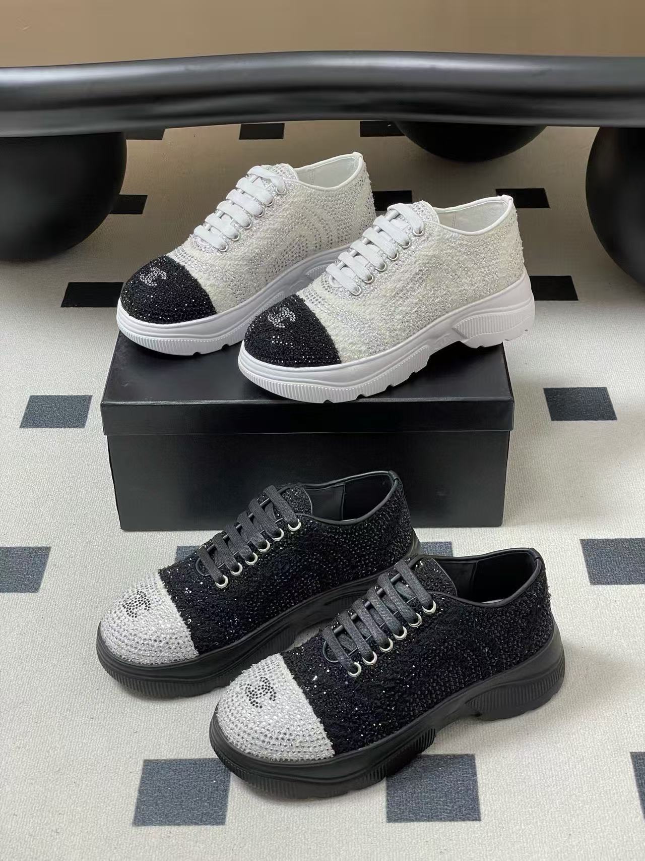 CHANE1 高品質ラインストーンプラットフォームカジュアルシューズ【50％割引+送料無料】