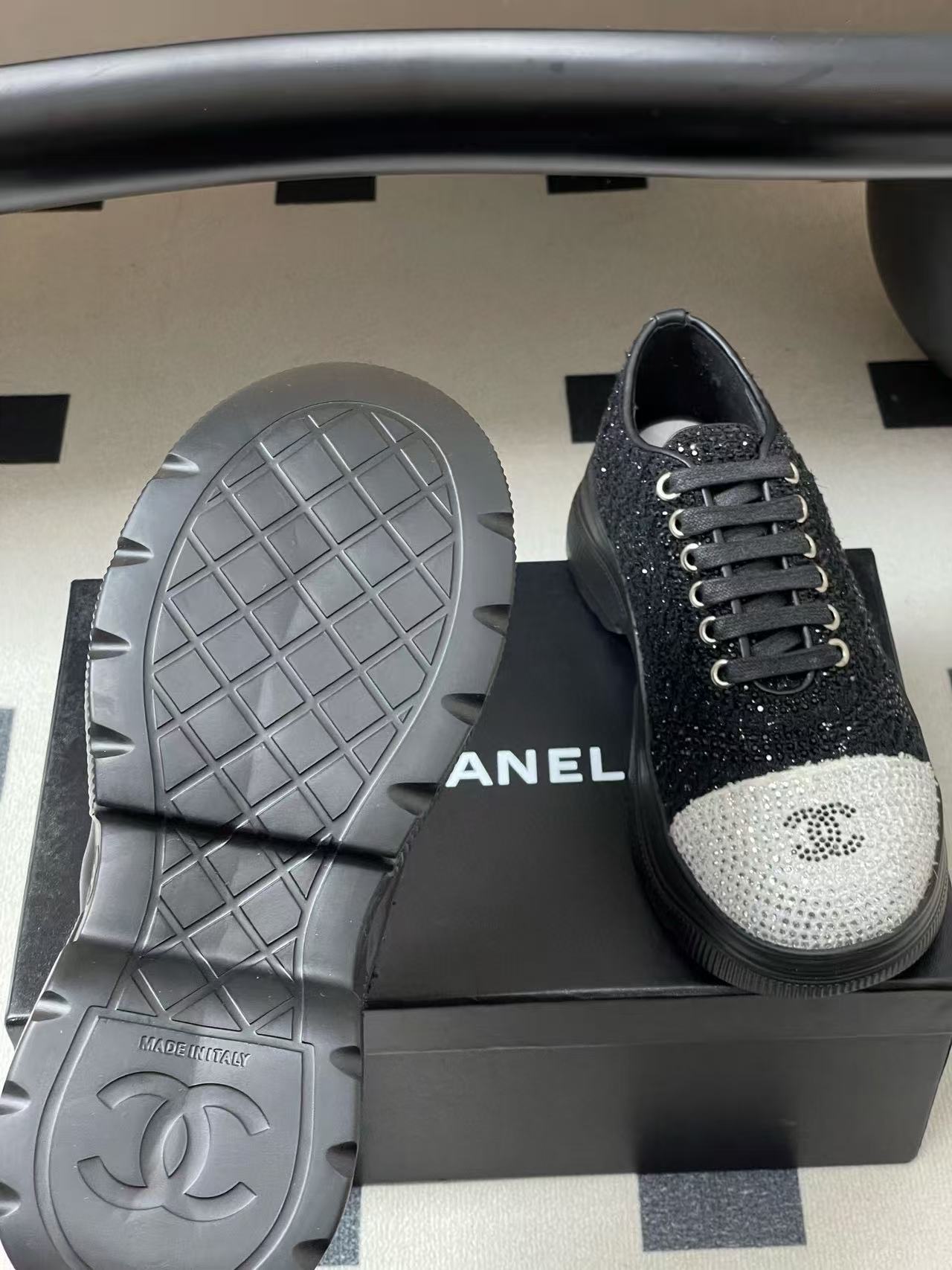 CHANE1 高品質ラインストーンプラットフォームカジュアルシューズ【50％割引+送料無料】