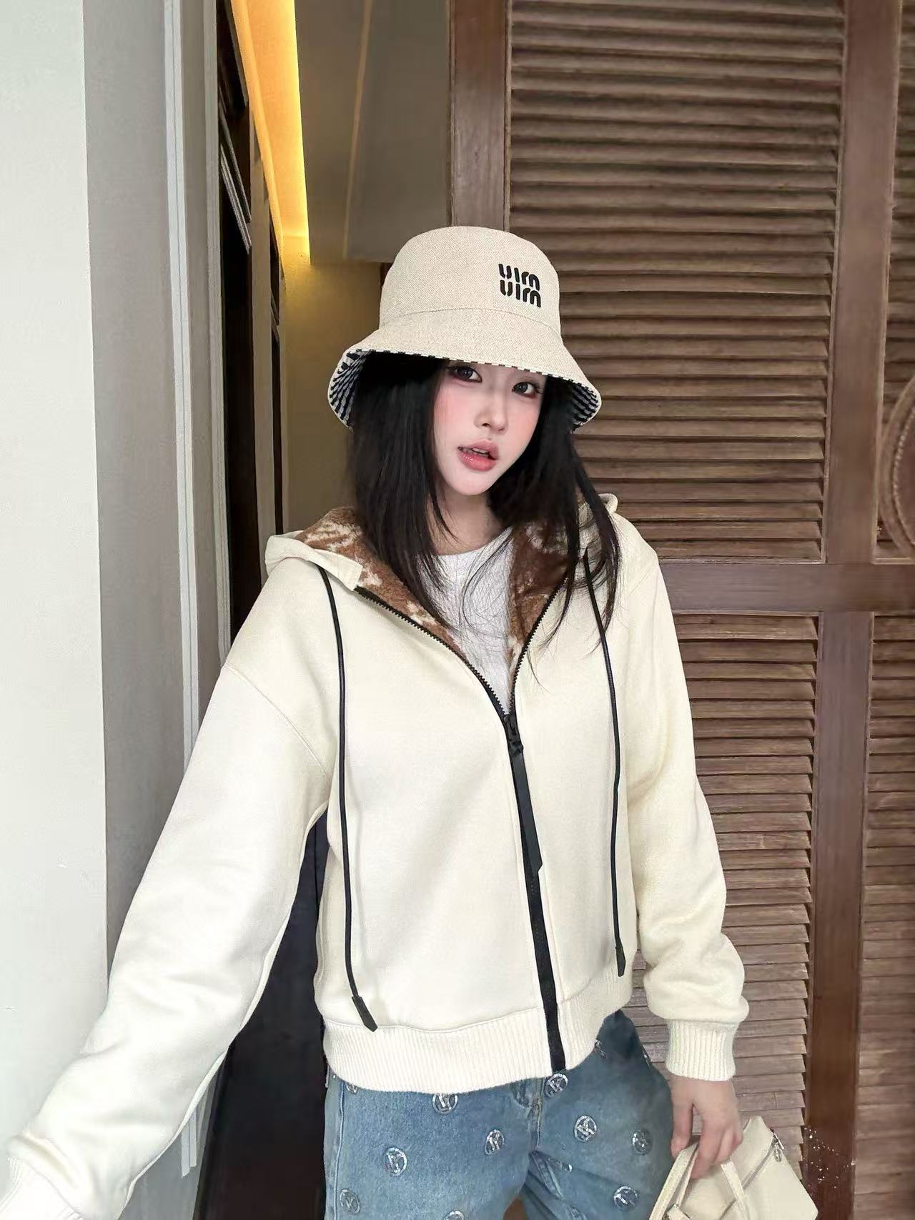 LVフード付きシアリングコート【50％割引+送料無料】