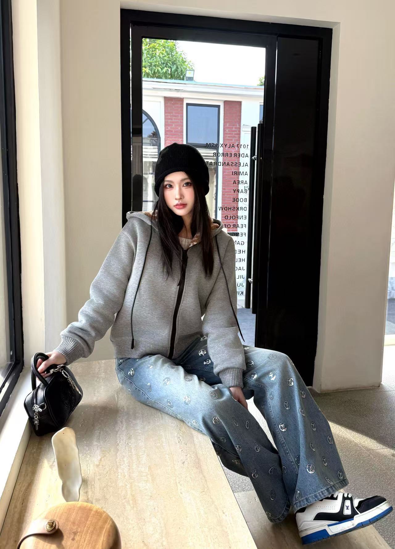 LV フード付きリバーシブルジャケット【50％割引+送料無料】