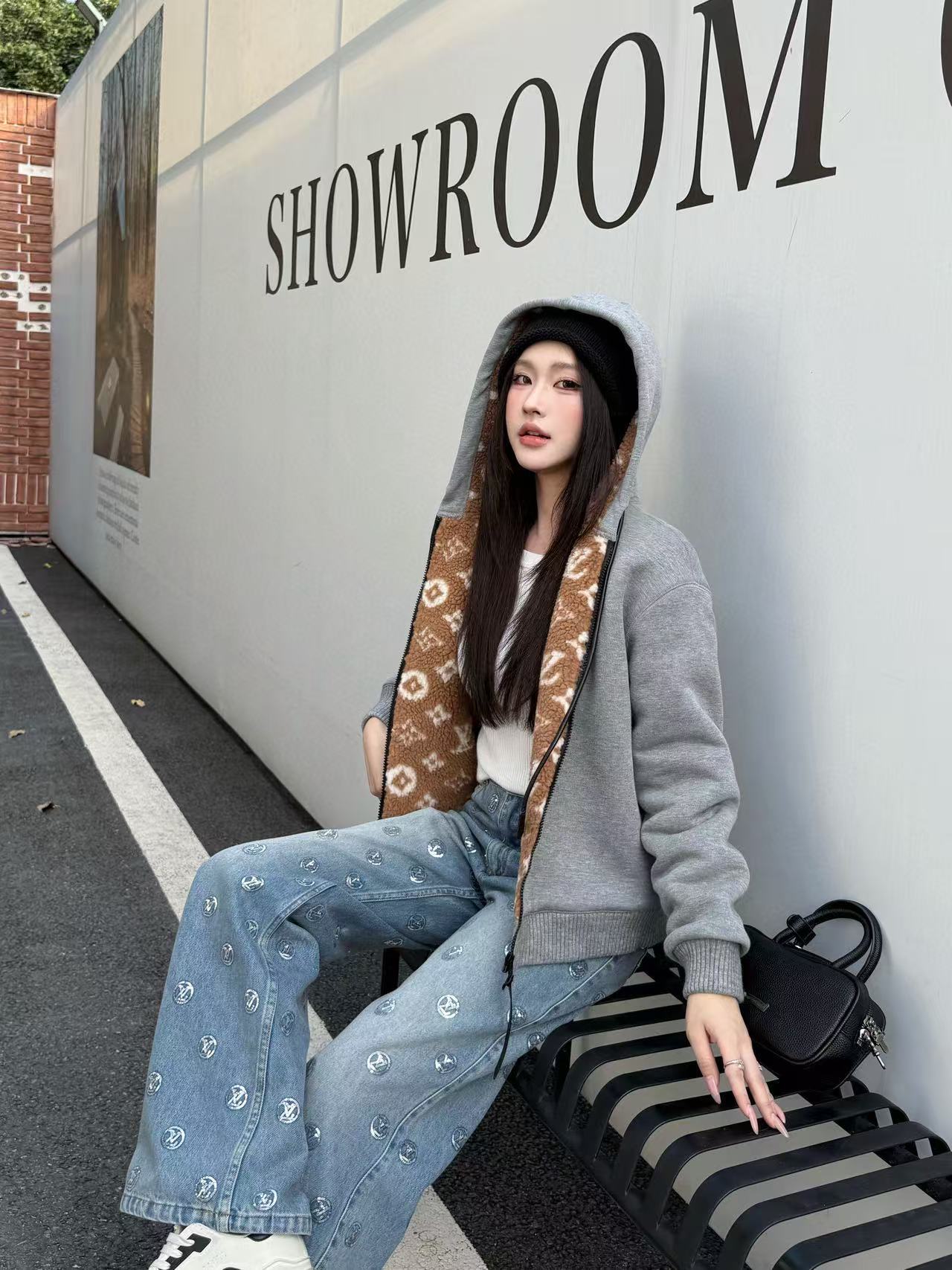 LV フード付きリバーシブルジャケット【50％割引+送料無料】