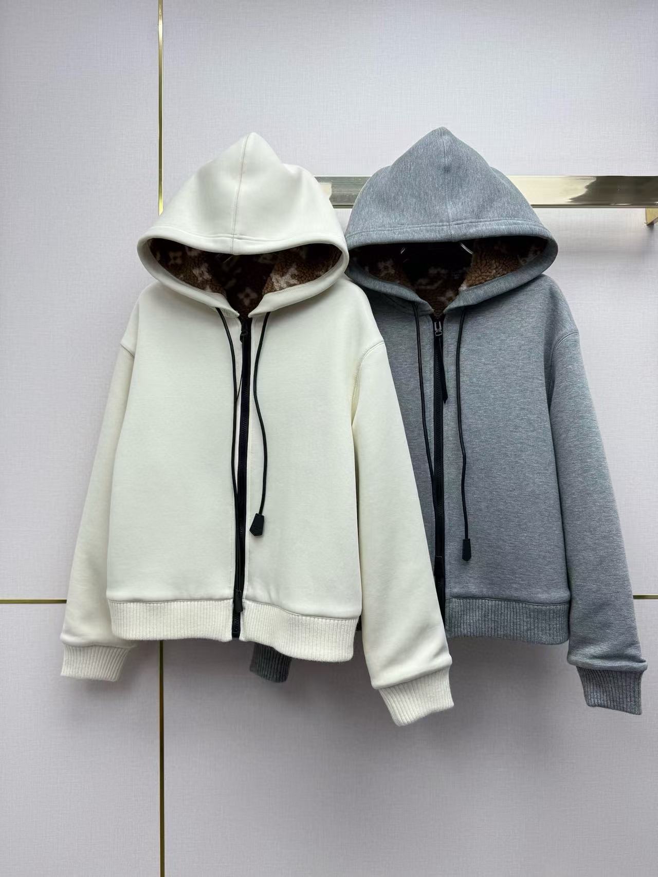 LVフード付きシアリングコート【50％割引+送料無料】