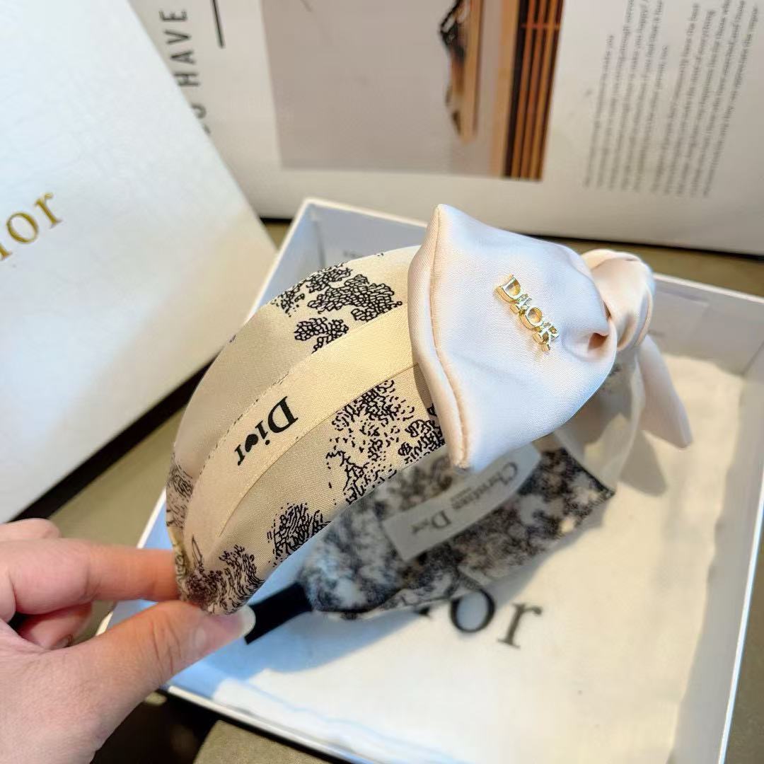 DIOR プリント ボウ ヘッドバンド【50％割引+送料無料】