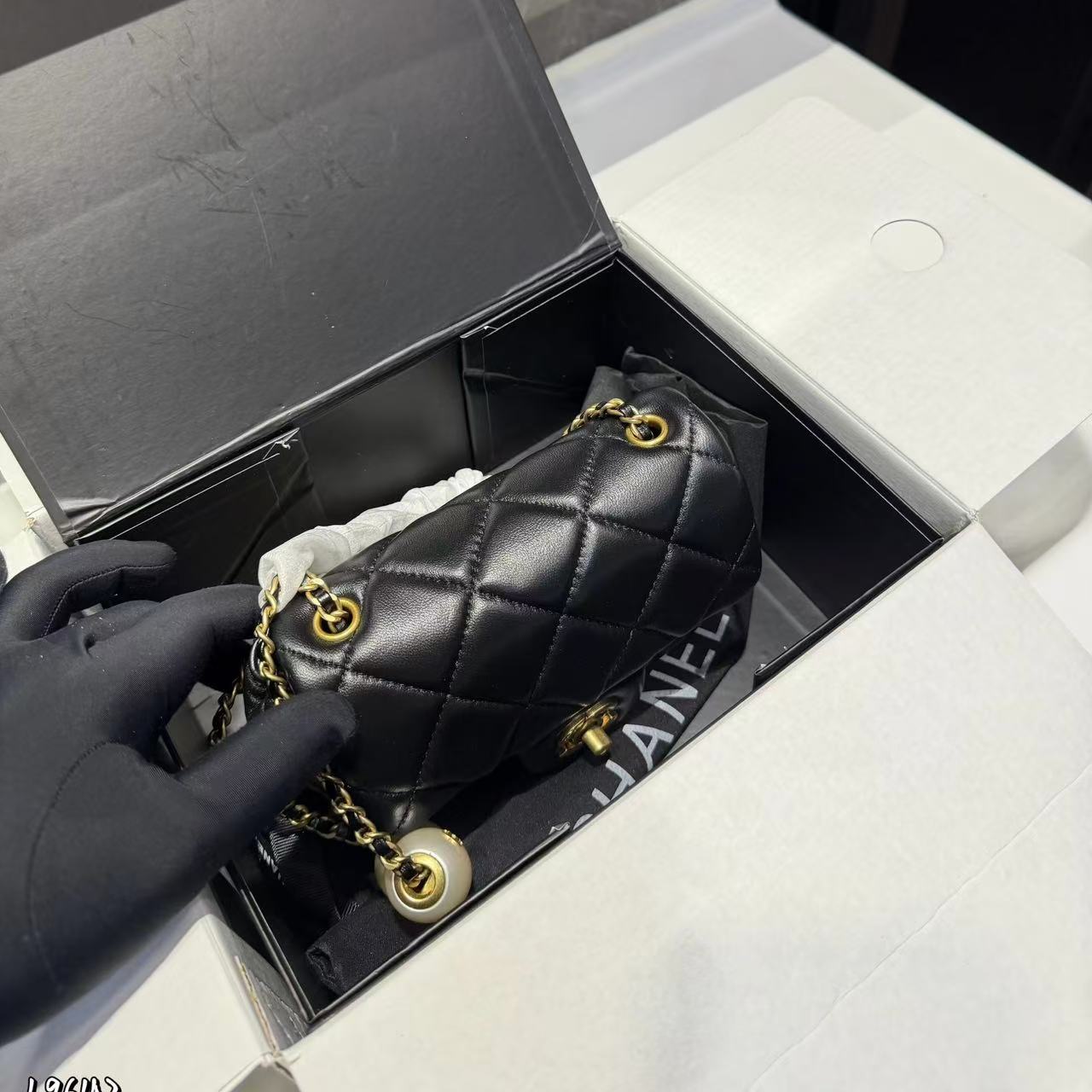 CHANE1 パールチェーンバッグ【50％割引+送料無料】