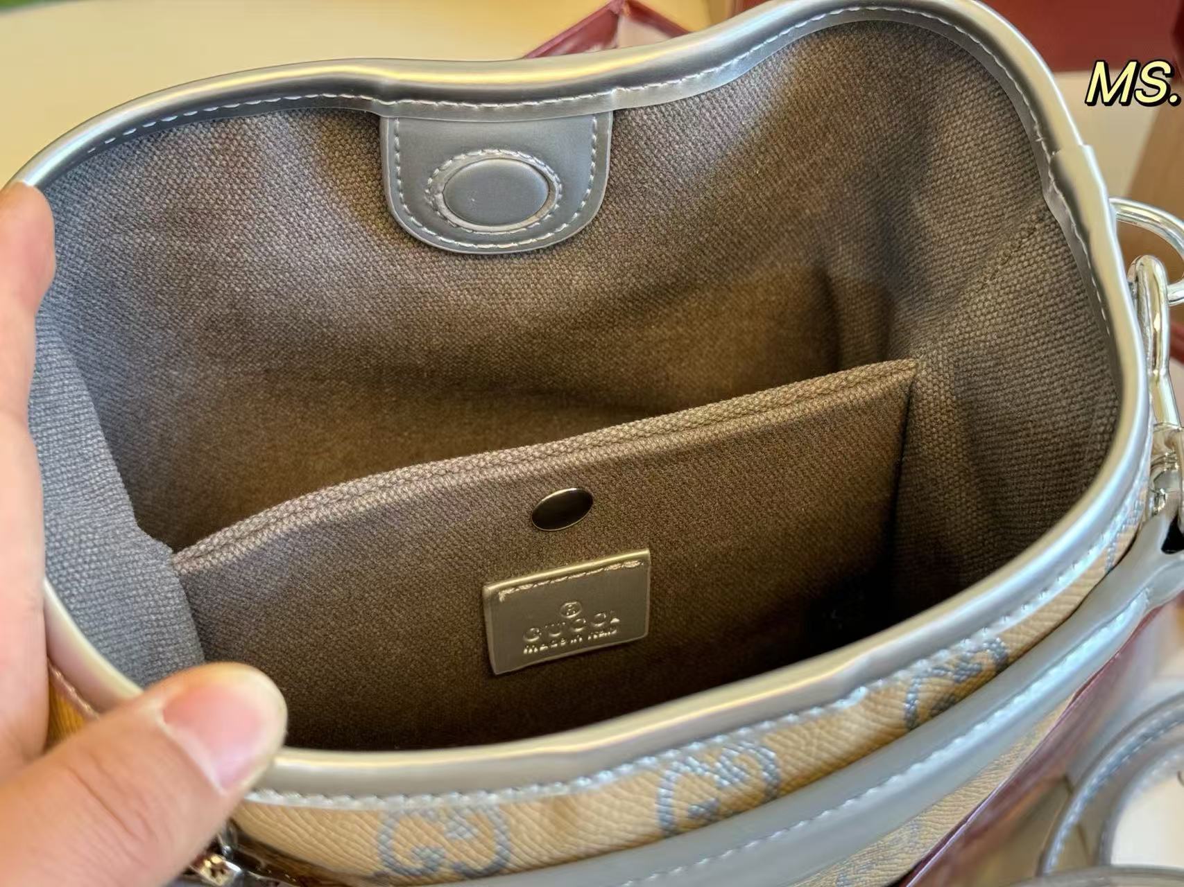 GUCC1 プリント バケットバッグ【50％割引+送料無料】