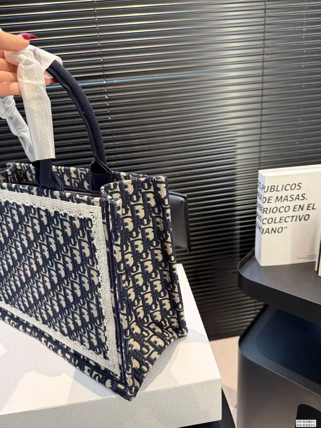 DIOR ジャカード トートバッグ【50％割引+送料無料】