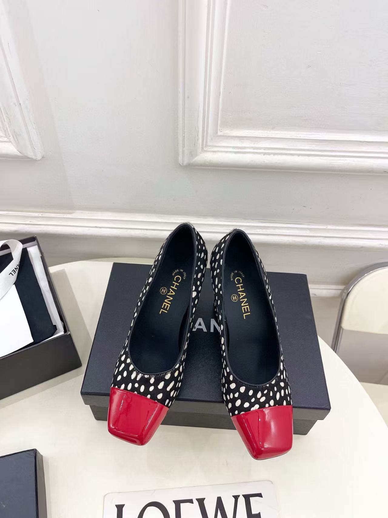 CHANE1高品質ダブルCスクエアトゥハイヒール【50％割引+送料無料】