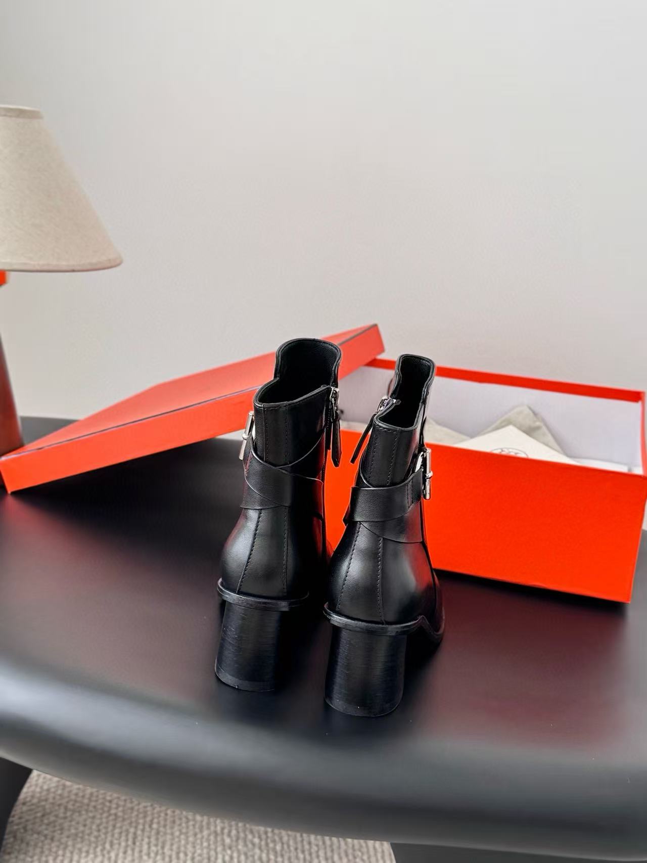 HERME5 高品質シンプルジッパーレザーアンクルブーツ【50％割引+送料無料】