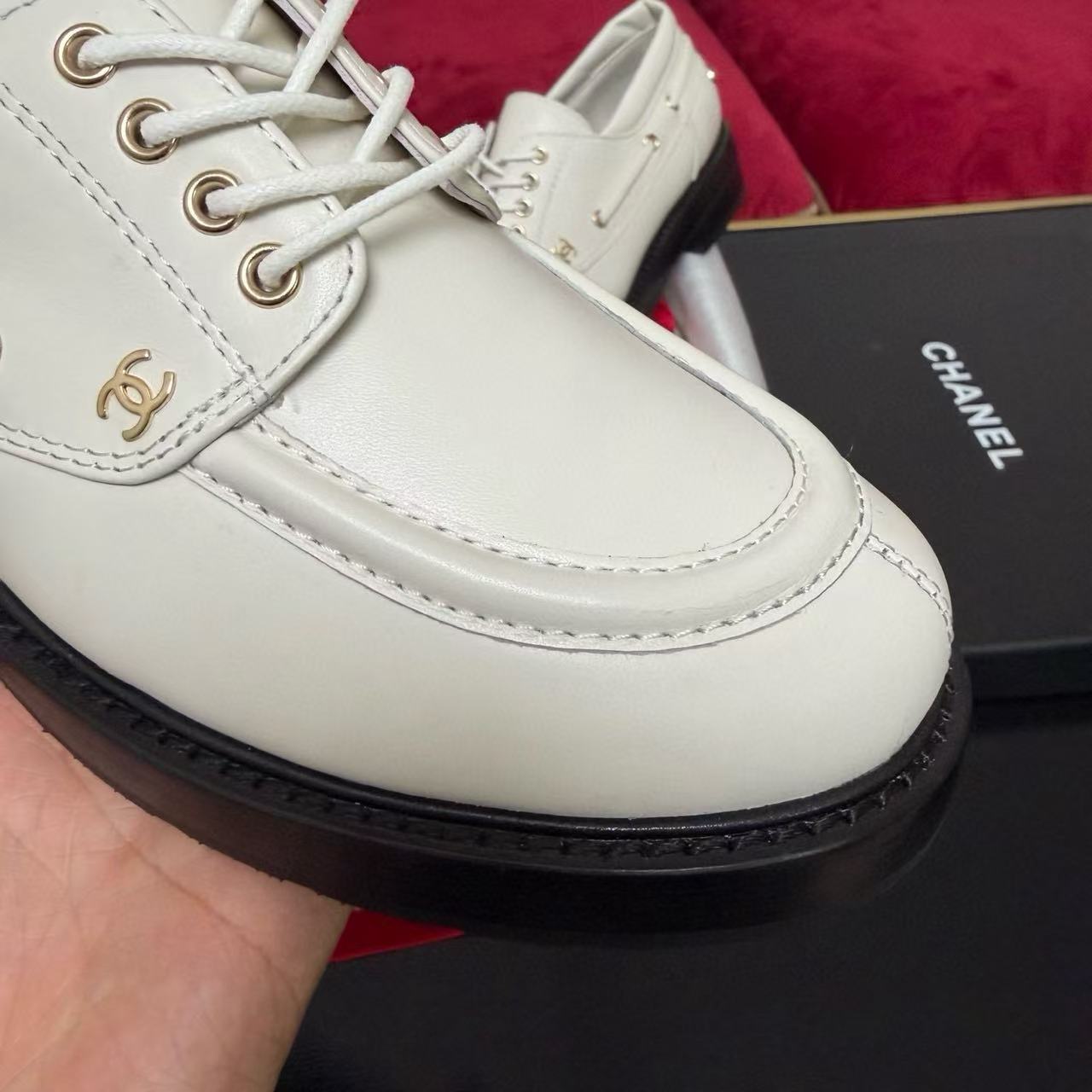 CHANE1高品質シンプルダブルCレザーローファー【50％割引+送料無料】