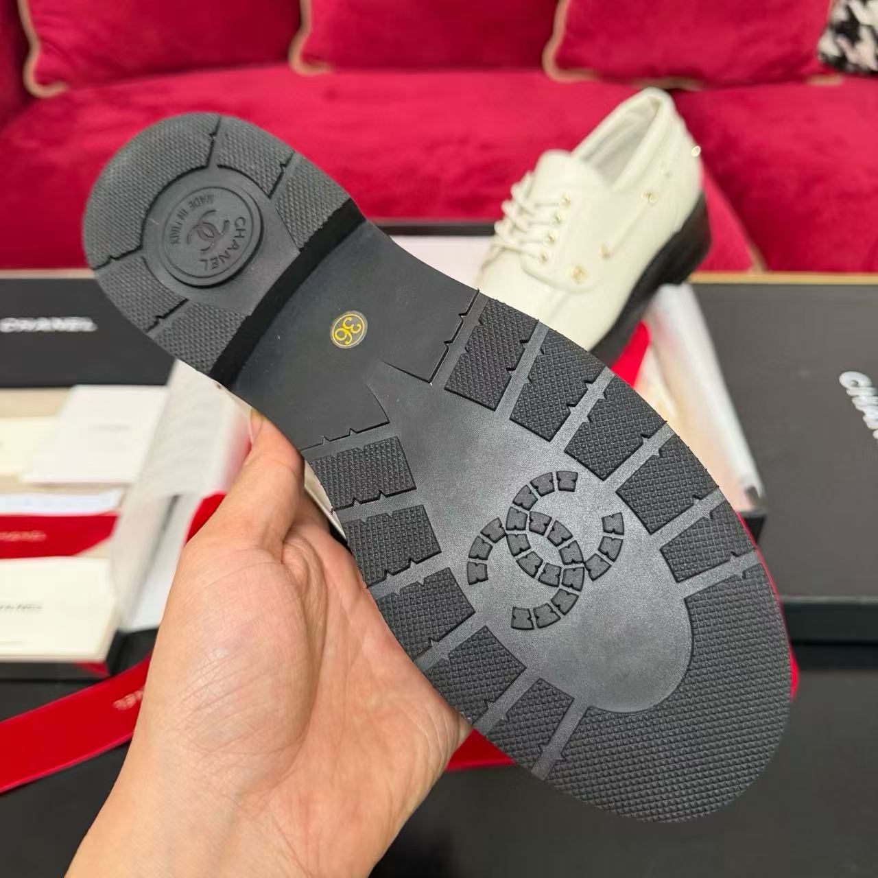 CHANE1高品質シンプルダブルCレザーローファー【50％割引+送料無料】