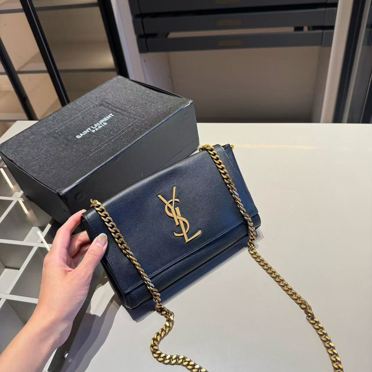 YSL チェーンショルダー/クロスボディバッグ【50％割引+送料無料】